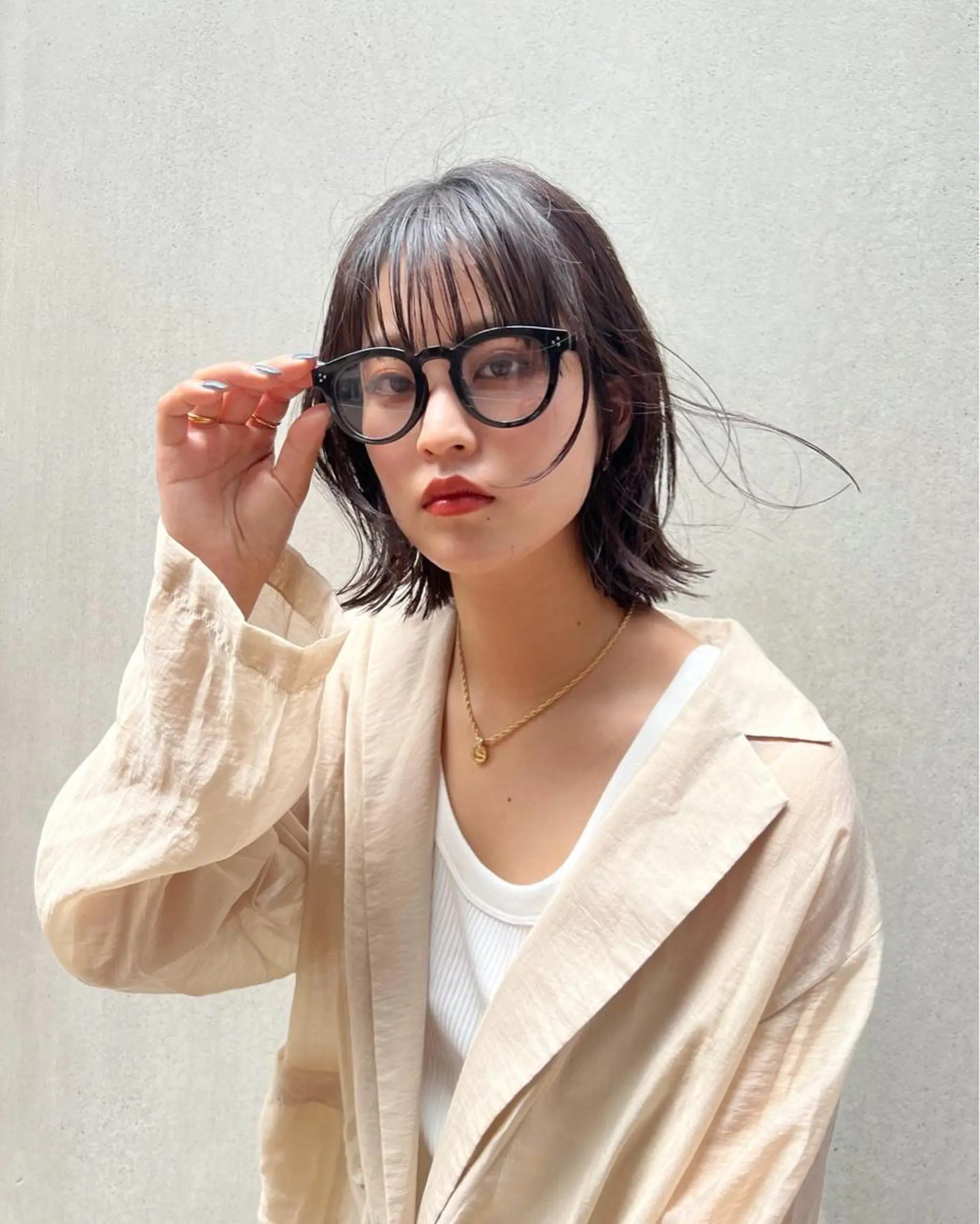 ショート ボブ 韓国風ヘア レイヤー専門家 ダブルカラー修のヘアスタイル