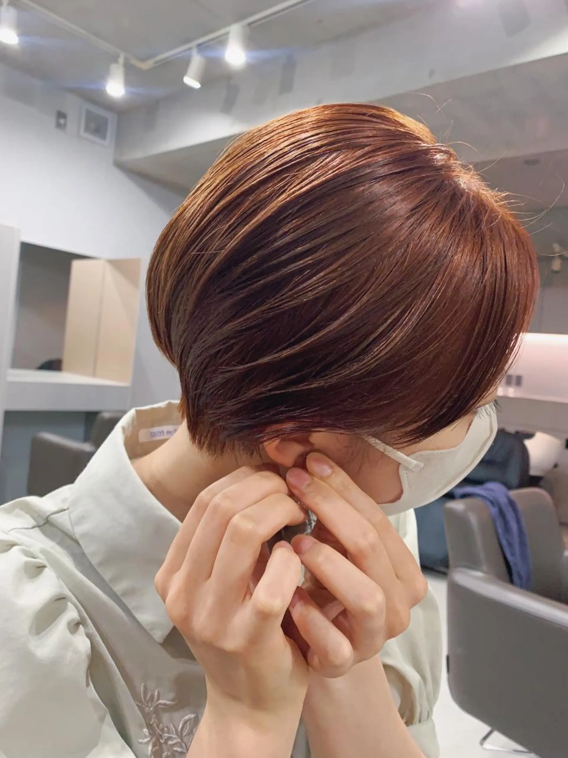 ショート カラー ボブパーマコテ巻き風 パーマNo1深江秀平のヘアスタイル