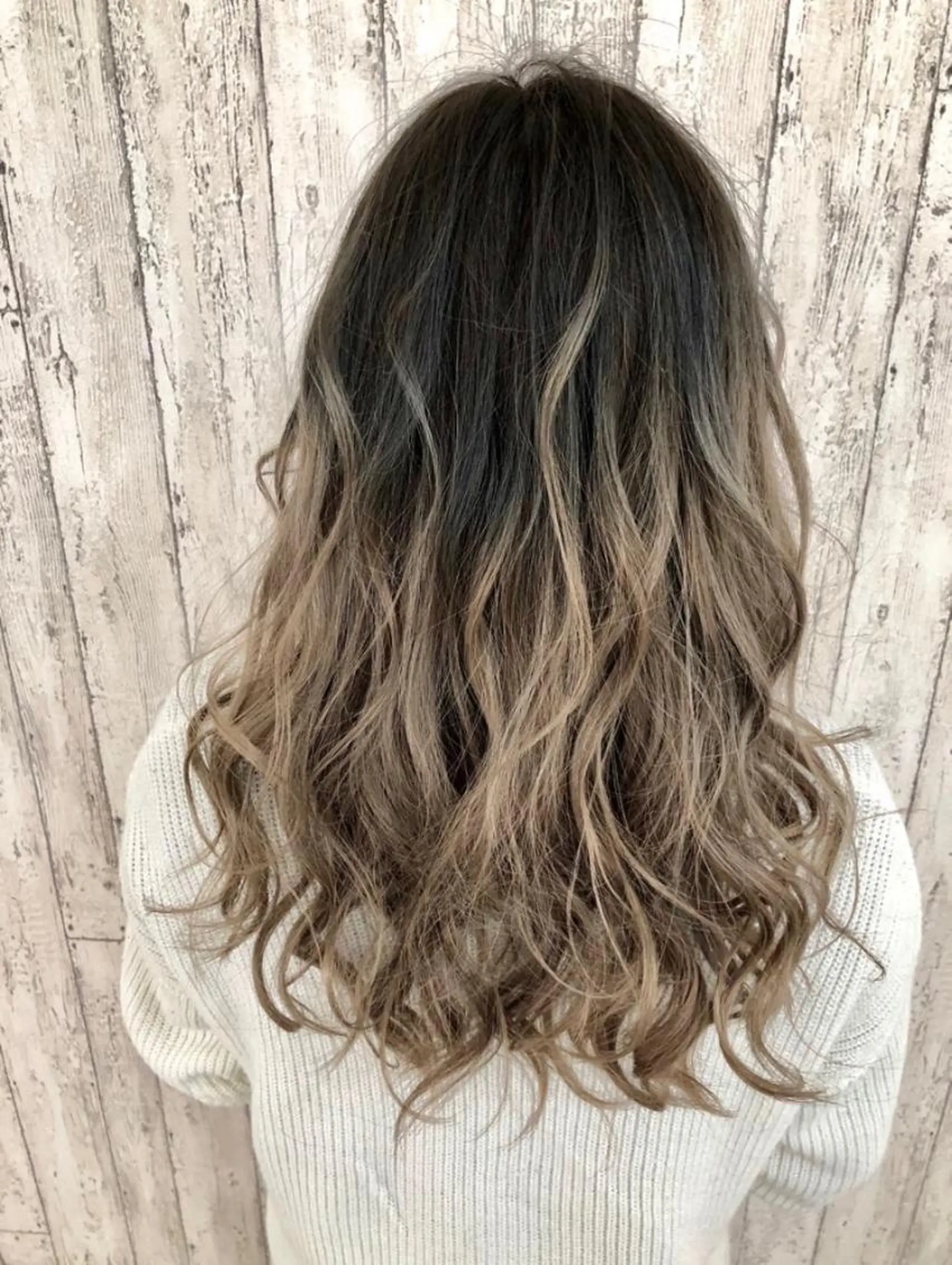 ロング カラー ヘアカラー トリートメント 髪質改善/艶髪💎 ウエキ リカのヘアスタイル