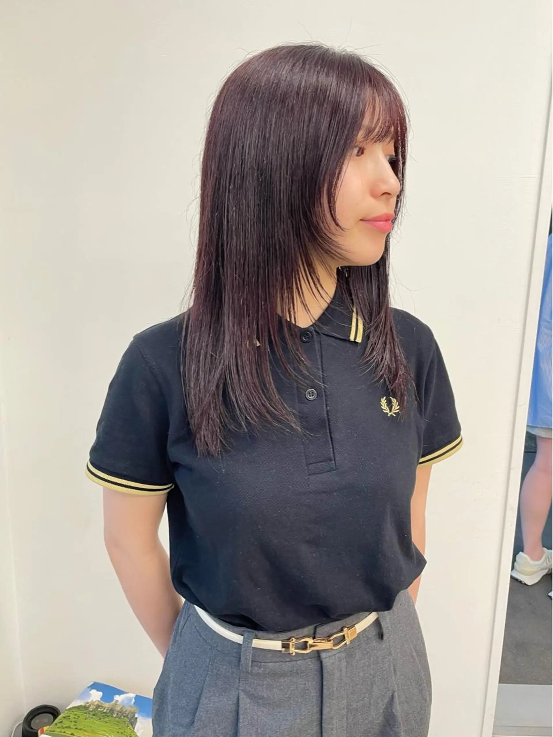 ミディアム カラー ディープパープル パープルカラー トリートメント pole所属・【pole】 minaのヘアスタイル