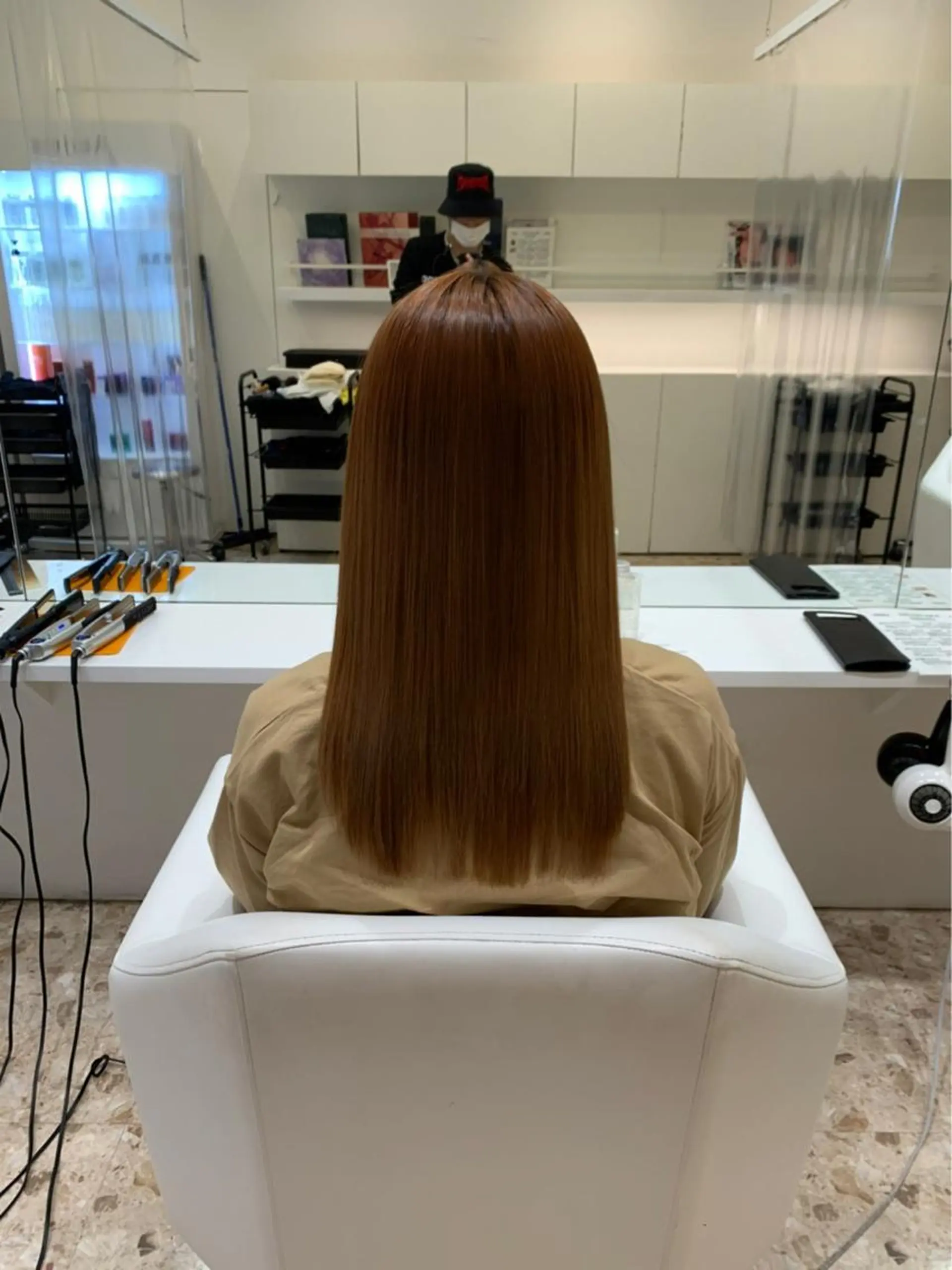 ロング 京都レイヤーカット/ 縮毛矯正/羽柴りくのヘアスタイル