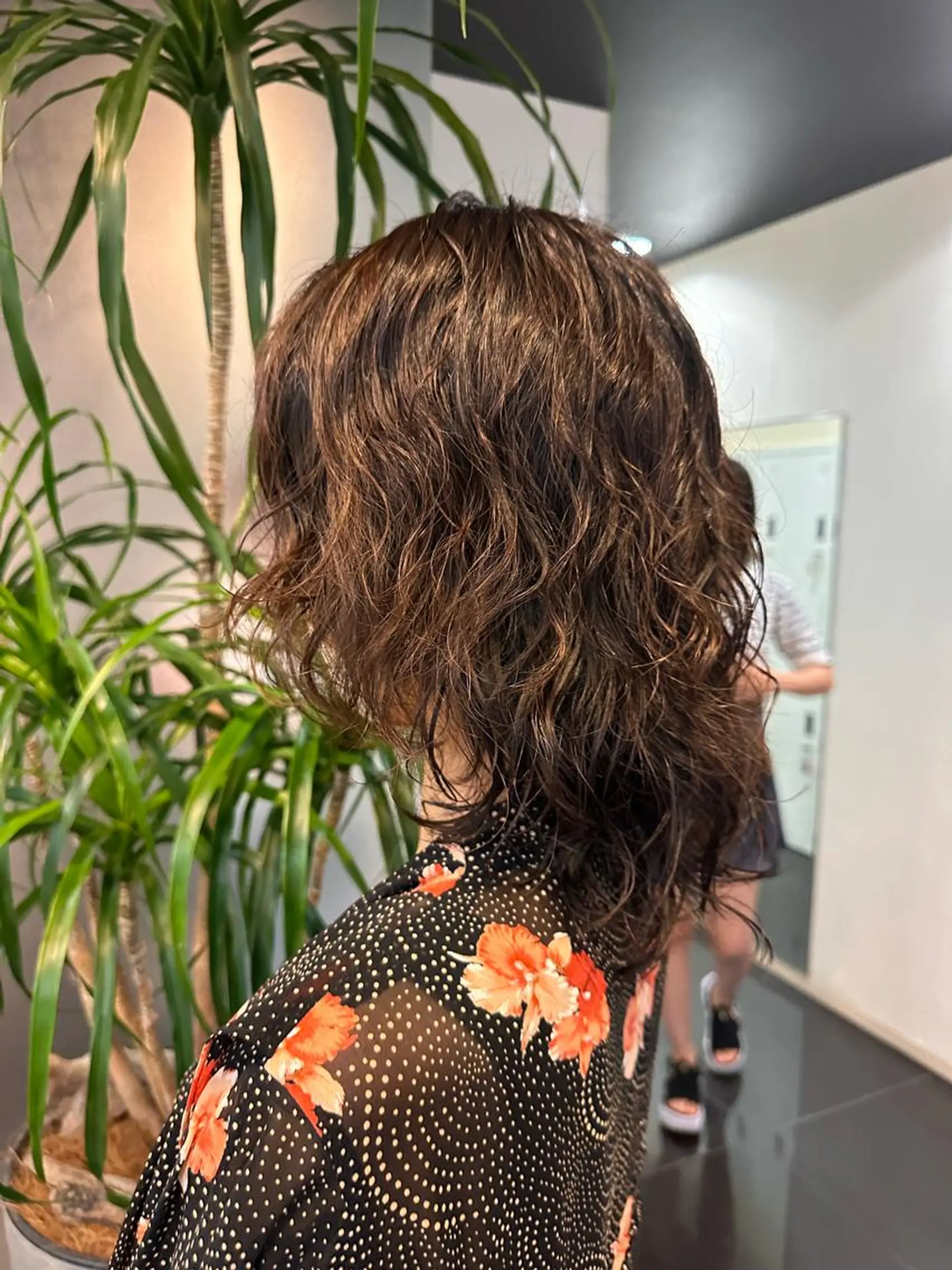 パーマ ブリーチカラー/ベー ジュ/Hono🦖のヘアスタイル