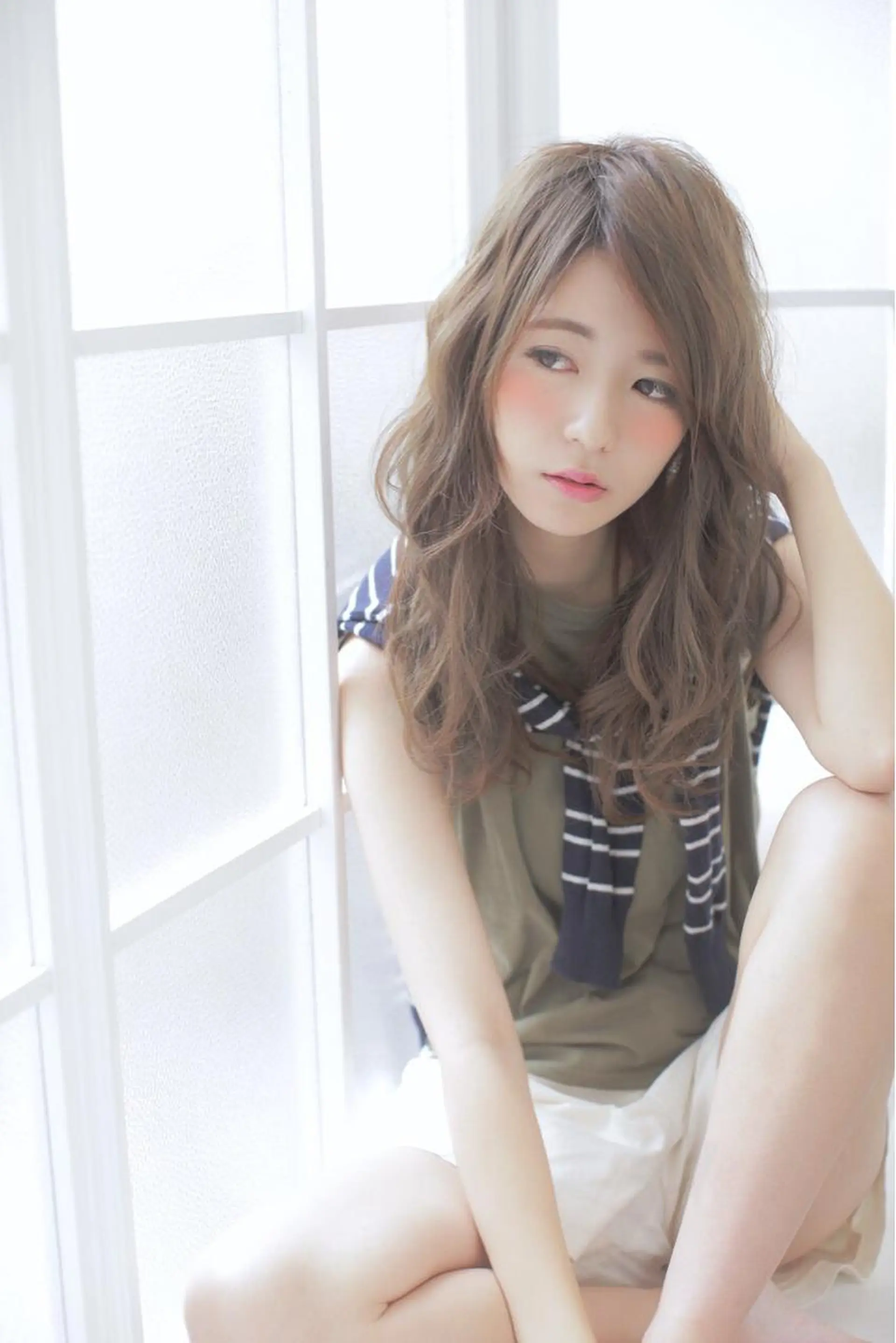 ロング カラー 髪質改善＆韓国風 RINAのヘアスタイル