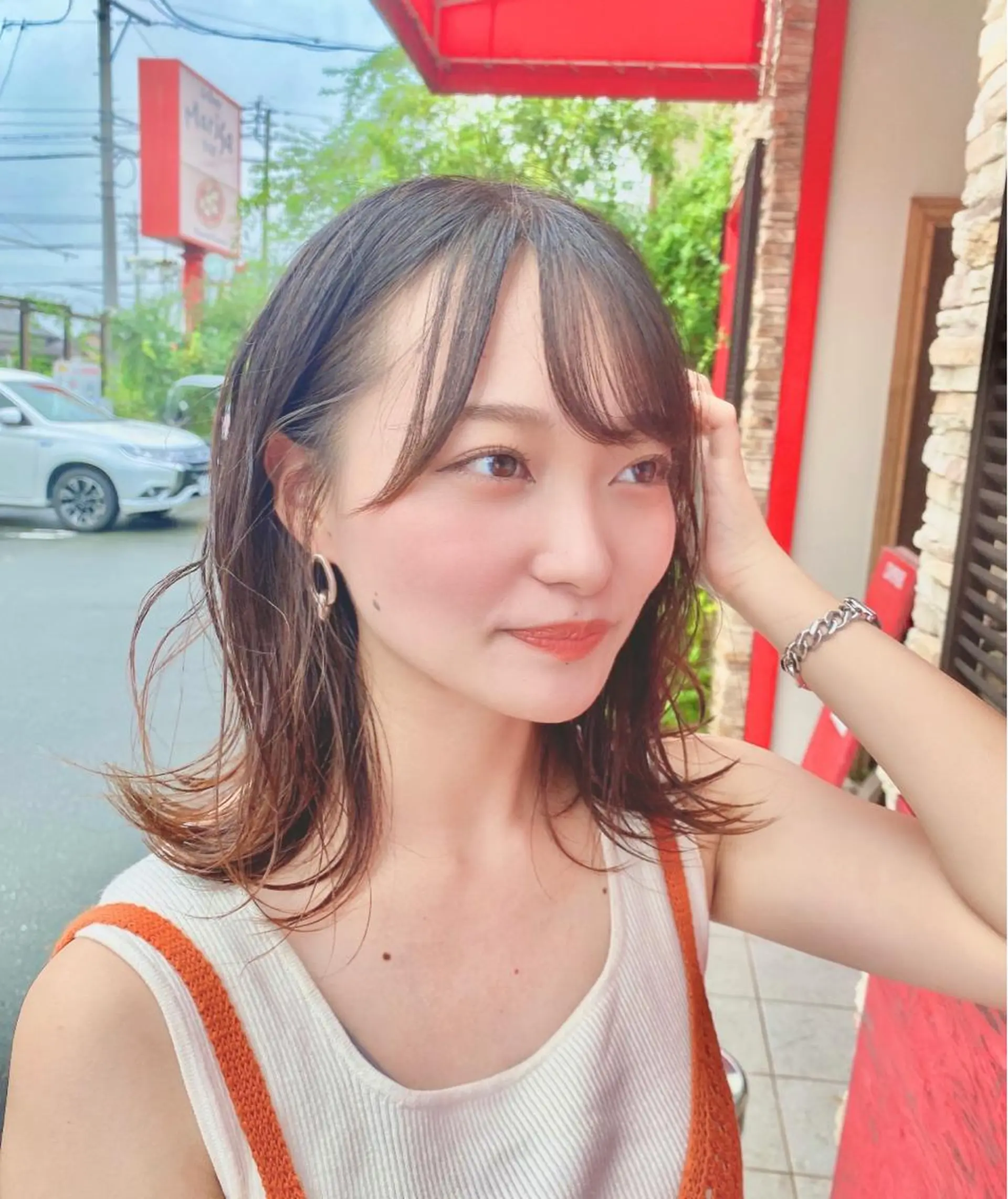 セミロング カラー パーマ ヘアアレンジ メンズ 🍀髪質改善 ケアカラーrootsのヘアスタイル