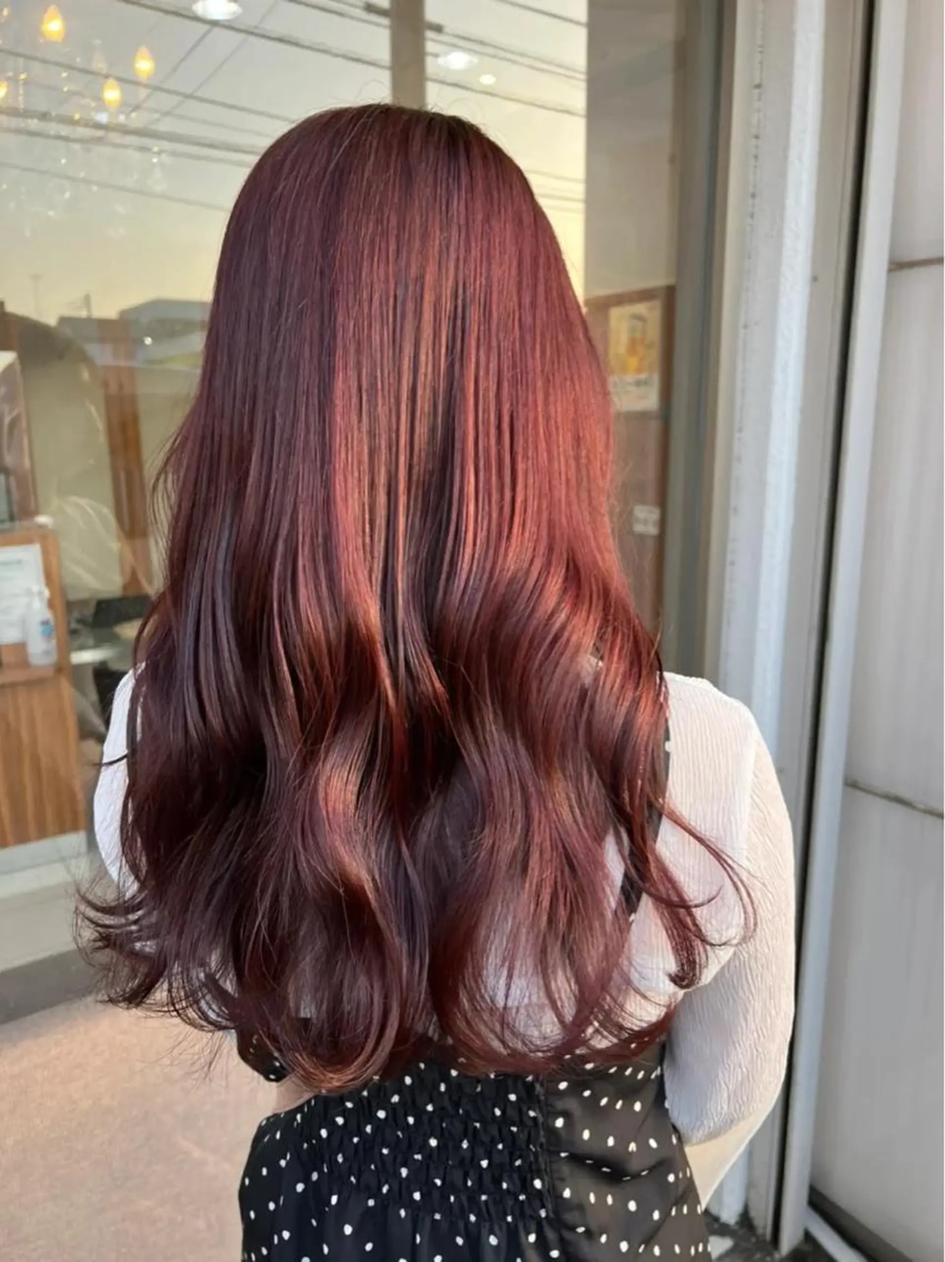 ロング カラー ブリーチ ラベンダーカラー ブリーチなしカラー ピンクカラー ピンクラベンダー 白髪ぼかし￤中央林間 ￤柳川拓哉のヘアスタイル