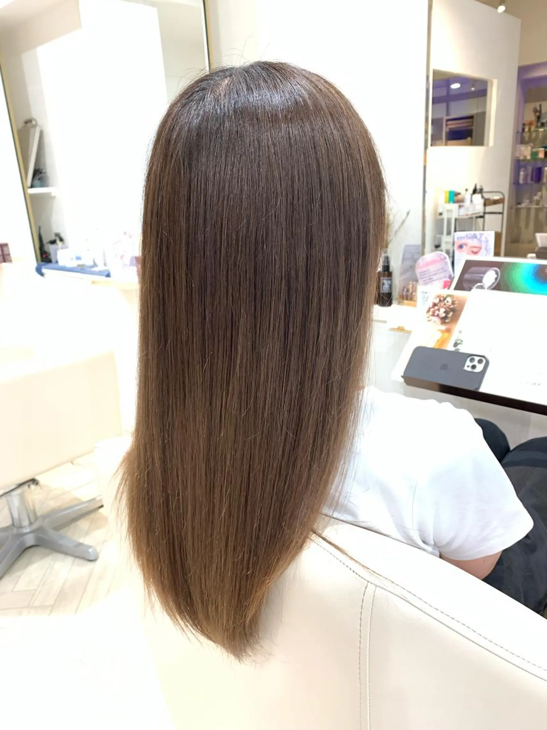 セミロング 髪質改善 トリートメント ⭐️コテ巻き風パーマ 髪質改善/タナカのヘアスタイル