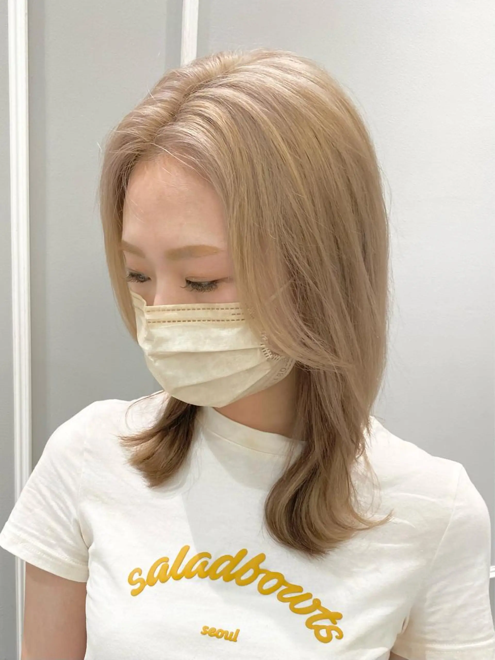 セミロング カット トリートメント 似合わせ艶髪カラー ❤️ハダユミのヘアスタイル