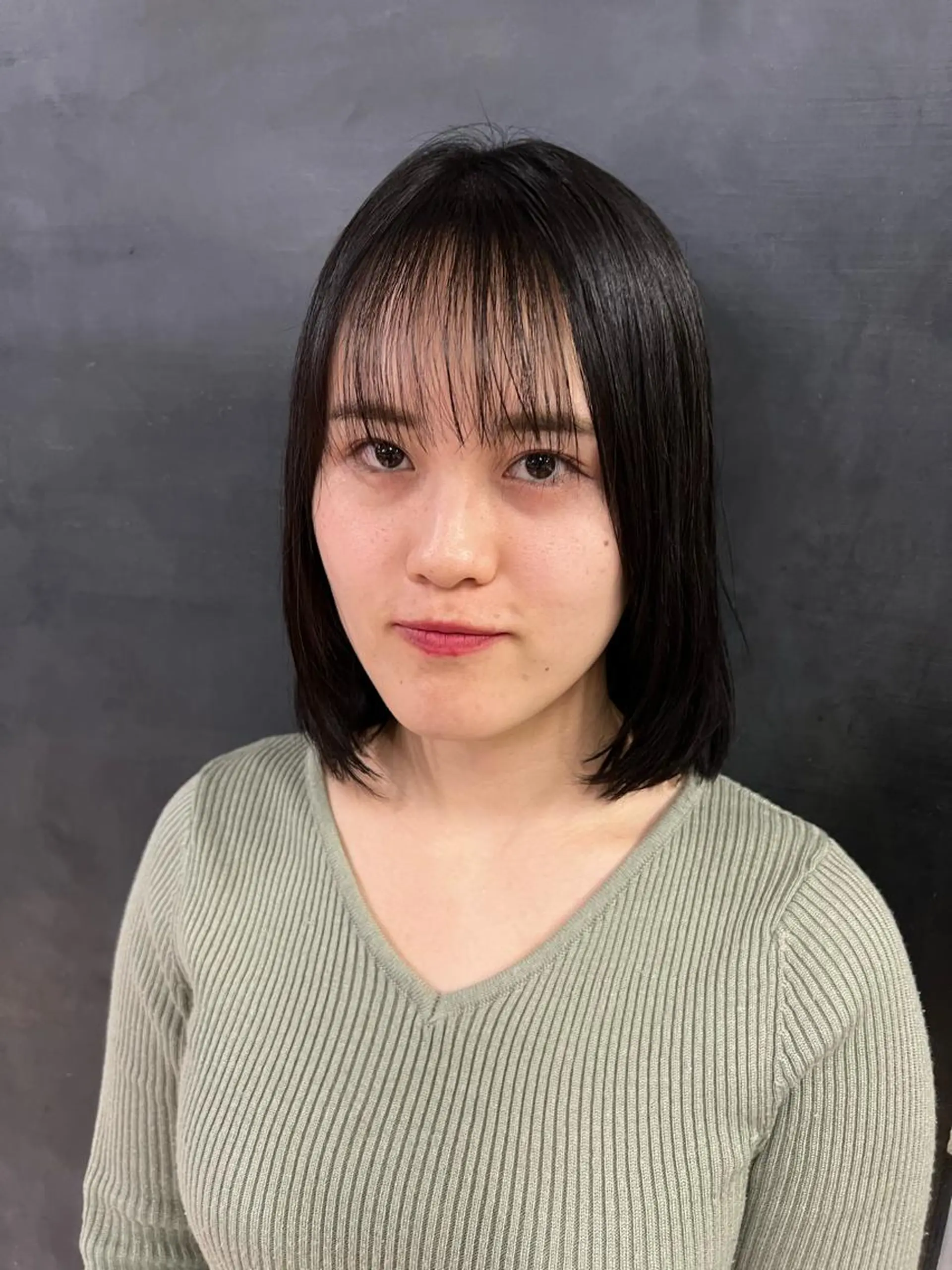 ミディアム パーマ ストレートパーマ ROBBY所属・松井美樹/似合わせ ガーリー・韓国のヘアスタイル