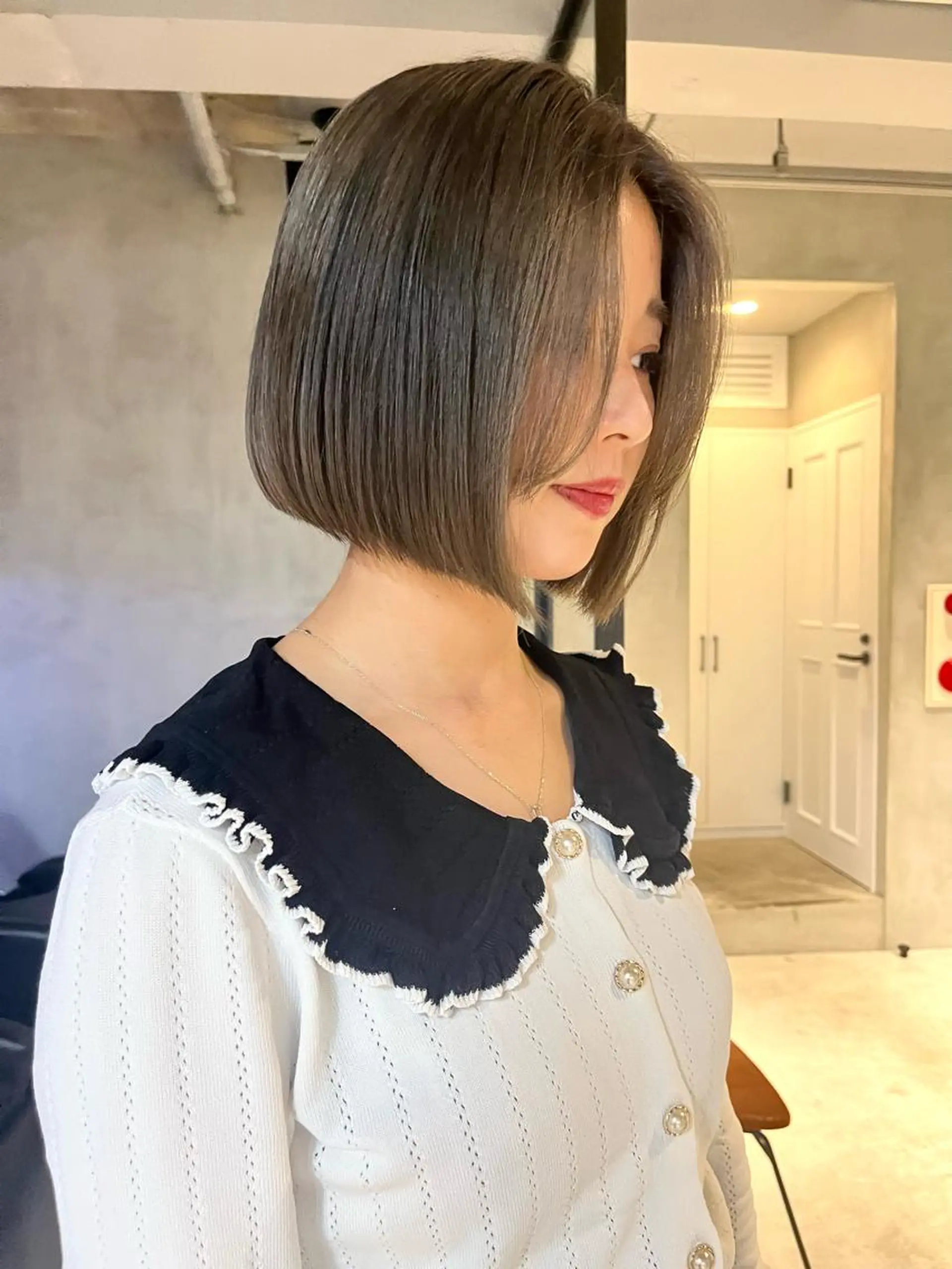 カラー ベージュカラー グレージュ カット 縮毛矯正 ボブ/ミディ/ロング 特化/芳野りんかのヘアスタイル