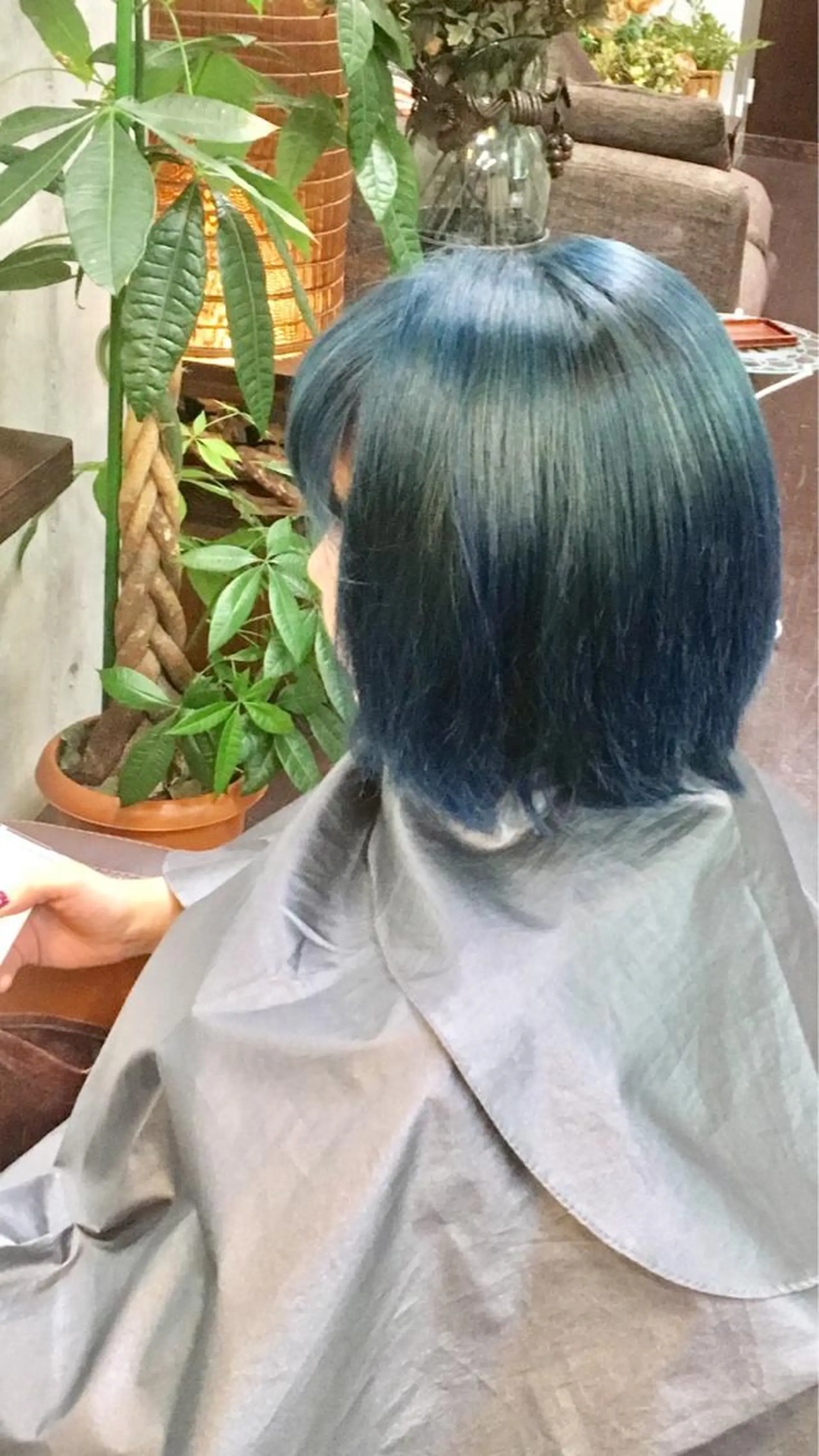 ミディアム カラー アッシュ ブルーカラー Hair salon Arte(アルテ)所属・HairSalon Arte(担当島村)のヘアスタイル