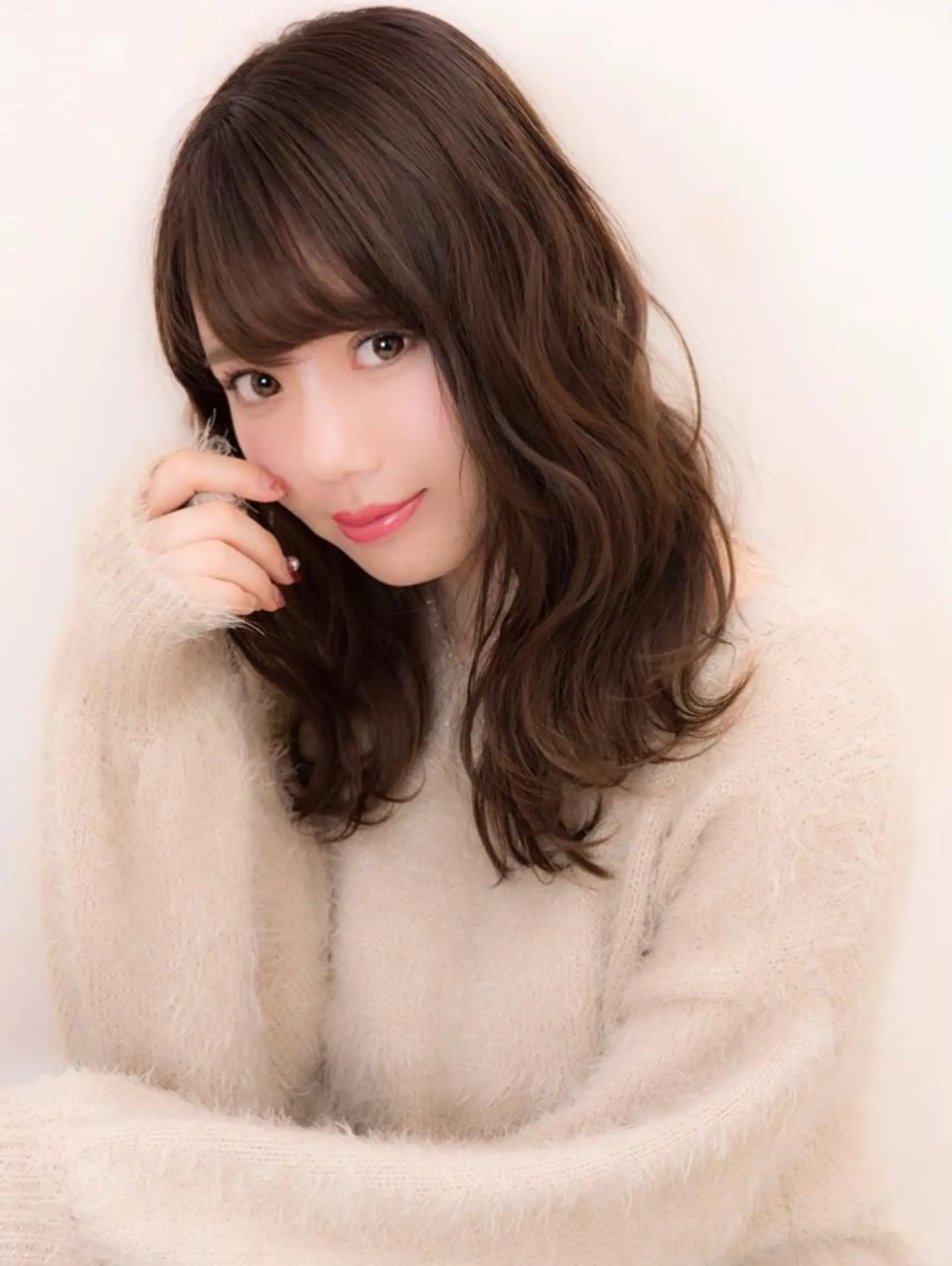 セミロング カラー 映える顔周りカット ♥️韓国ヘア"ちぇるのヘアスタイル