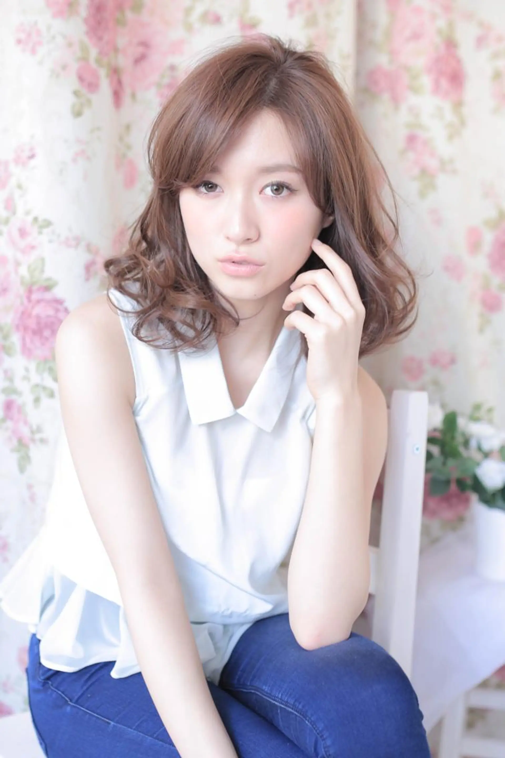 ミディアム 顔周りカット ラブレス天王寺SmartSalon所属・江戸 義和のヘアスタイル