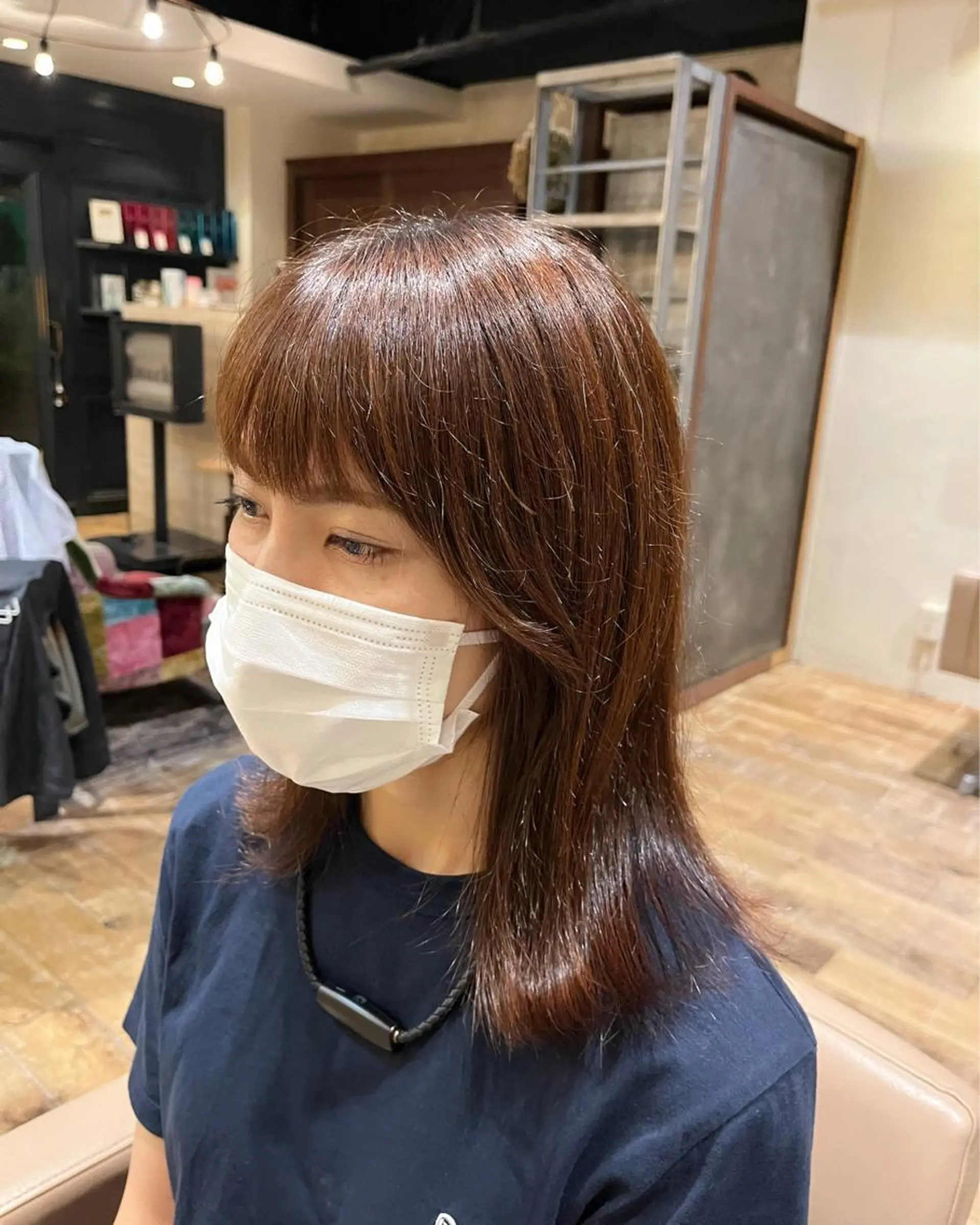 ミディアム 田中 鈴乃のヘアスタイル