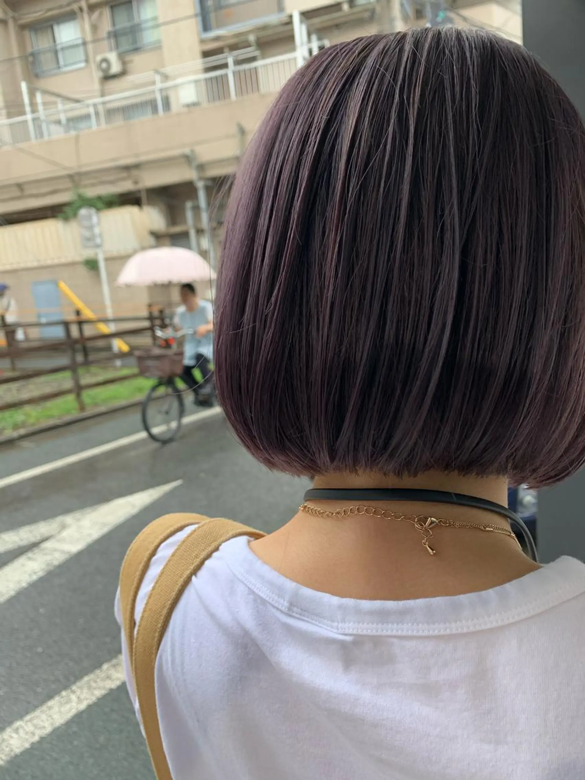 ショート カラー メンズ ラベンダーカラー ヘアカラー トリートメント パーマ/透明感カラー /ボブ/吉田一生のヘアスタイル