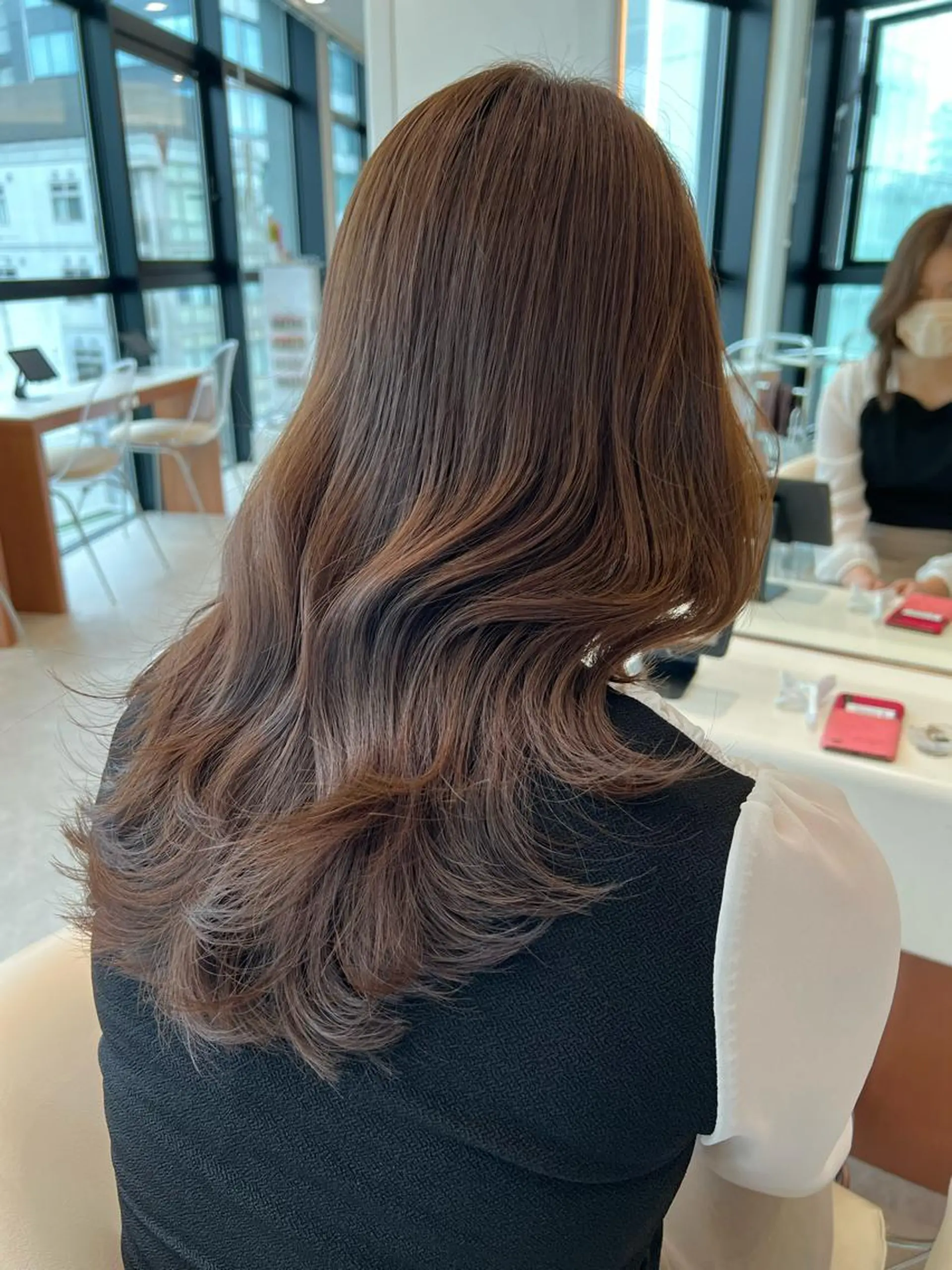 ミディアム カラー 韓国風ヘア カット ヘアカラー トリートメント ヘアセット 韓国レイヤー🇰🇷 韓国研修◎渋谷カイトのヘアスタイル