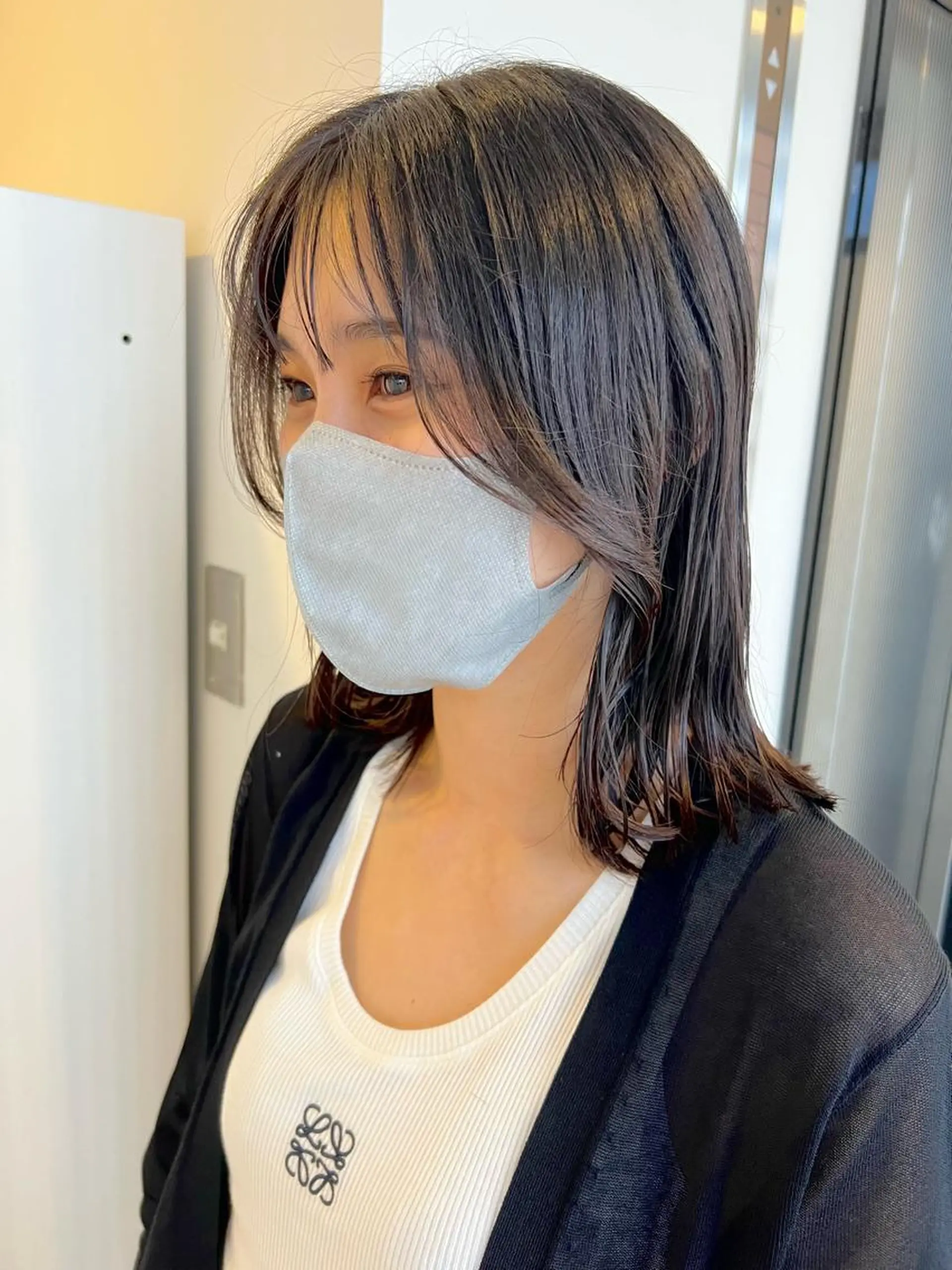 ミディアム カット トリートメント 艶髪　透明感カラー 田中伶奈のヘアスタイル