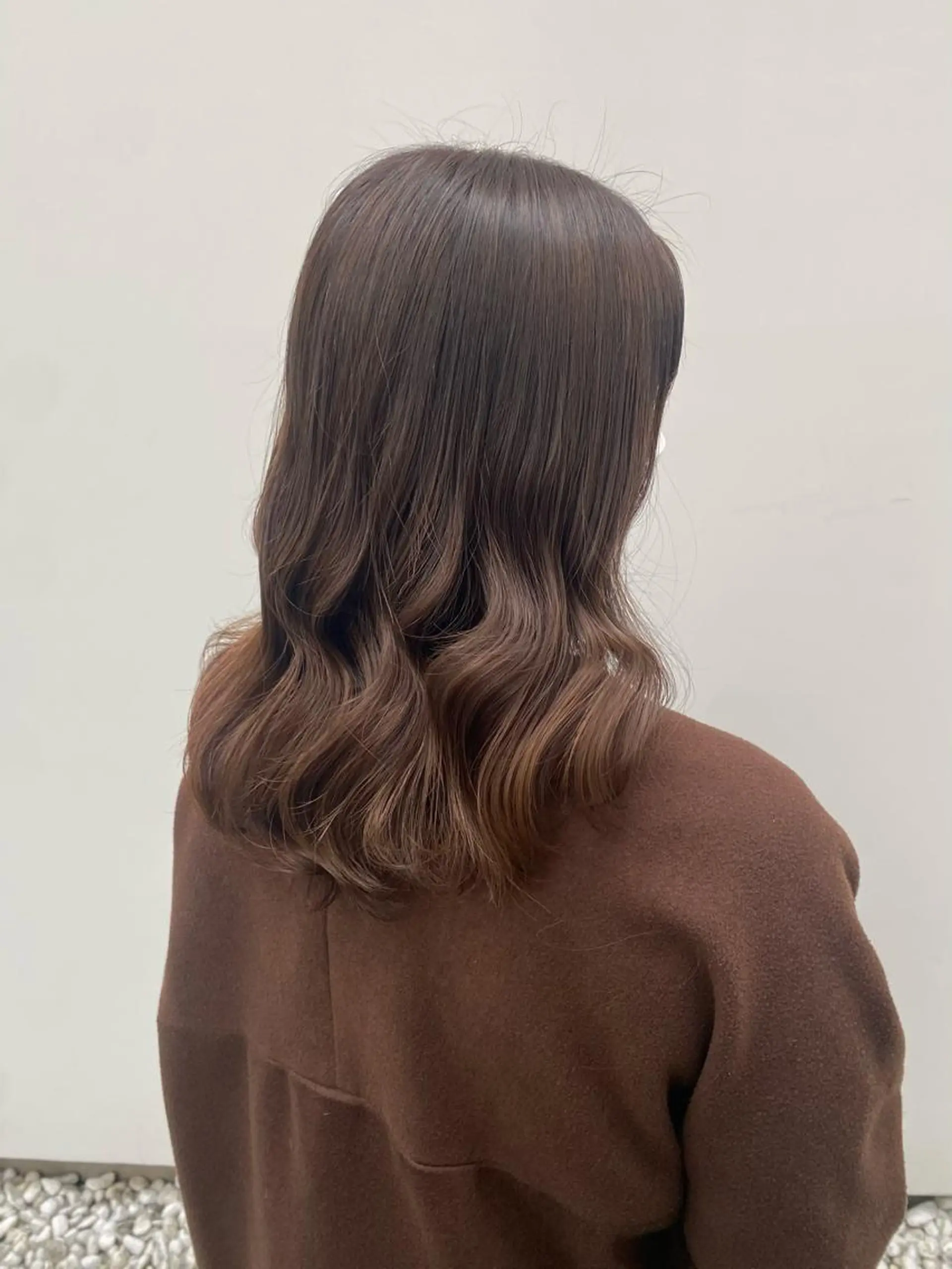 ミディアム カラー ヘアカラー Rinka/梅田/ 透け感カラー🤎のヘアスタイル