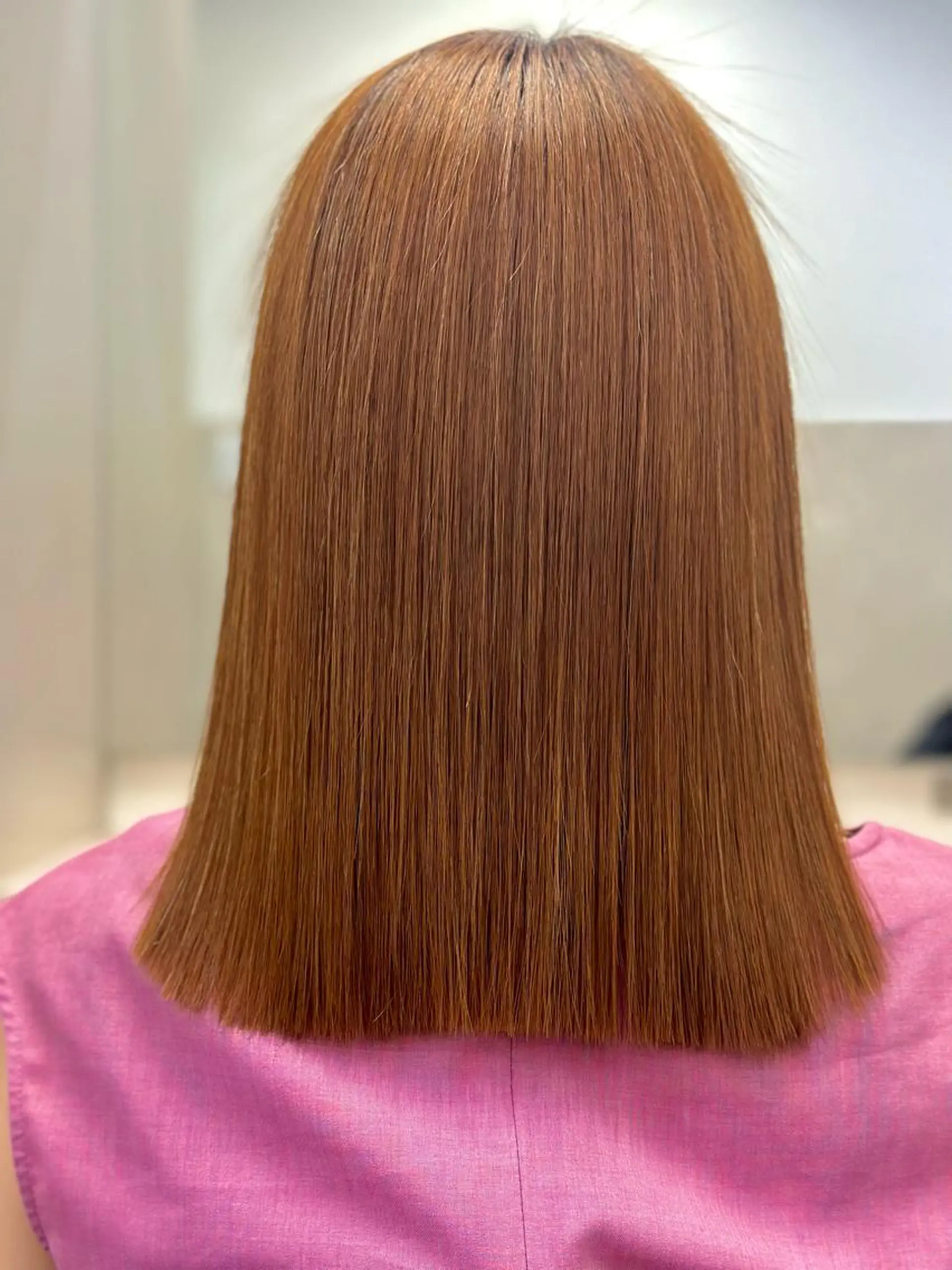 ミディアム カット 縮毛矯正 トリートメント JYO 髪質改善専門家のヘアスタイル