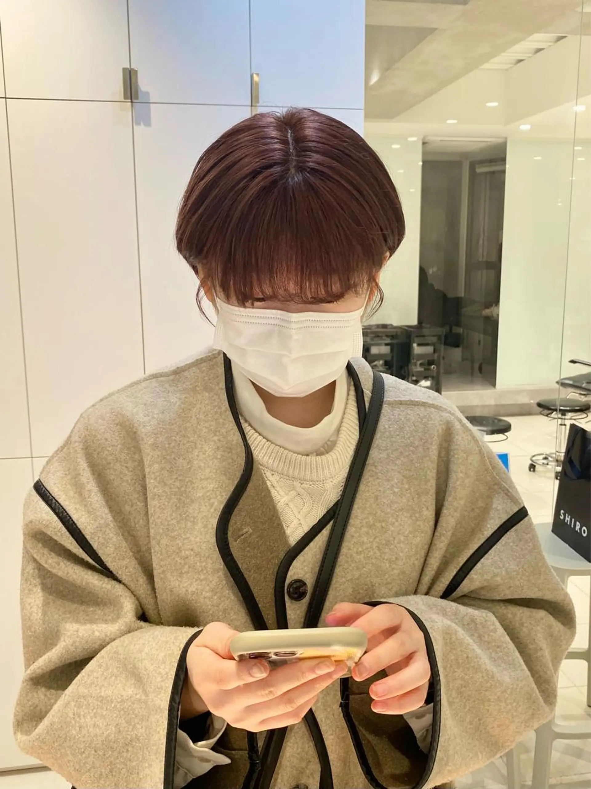 ショート カラー ベージュカラー ブリーチ ピンクカラー ピンクベージュ ヘアカラー 艶感/ナチュラル 🩵amiのヘアスタイル