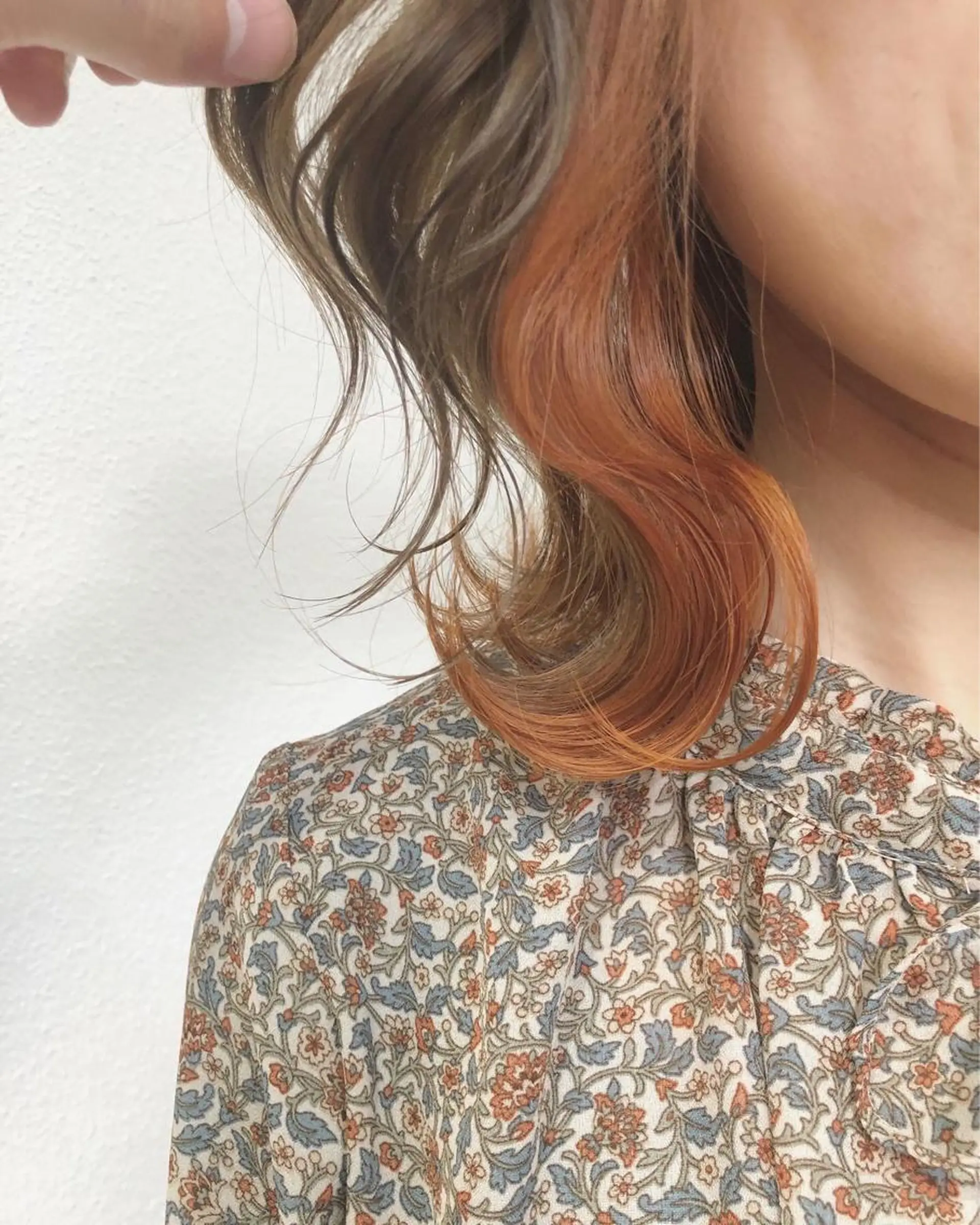 ショート カラー オレンジ ヘアカラー トリートメント GiseL天神カラー 髪質改善/ブリーチのヘアスタイル