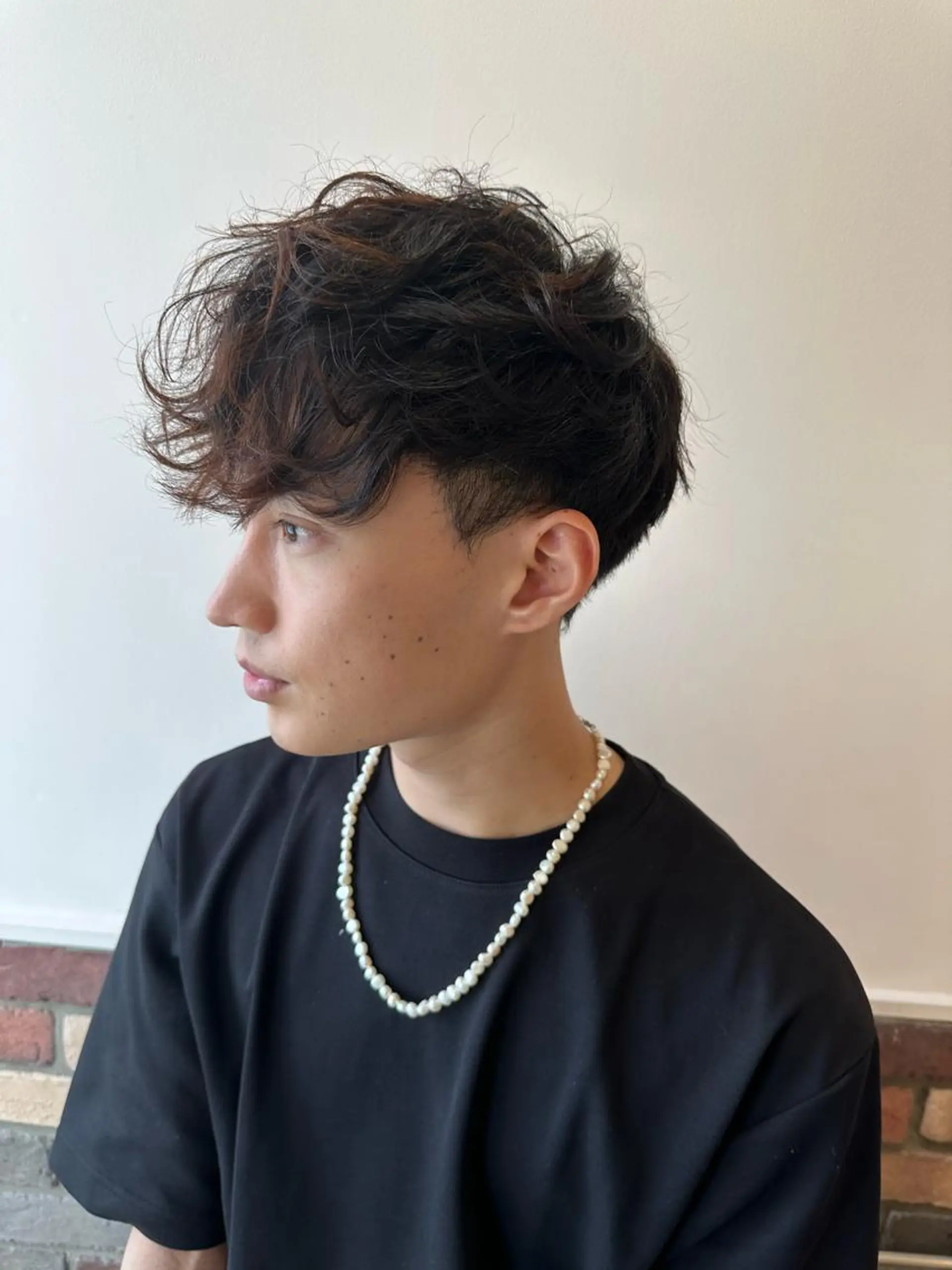 パーマ メンズ 増渕 駿介のヘアスタイル