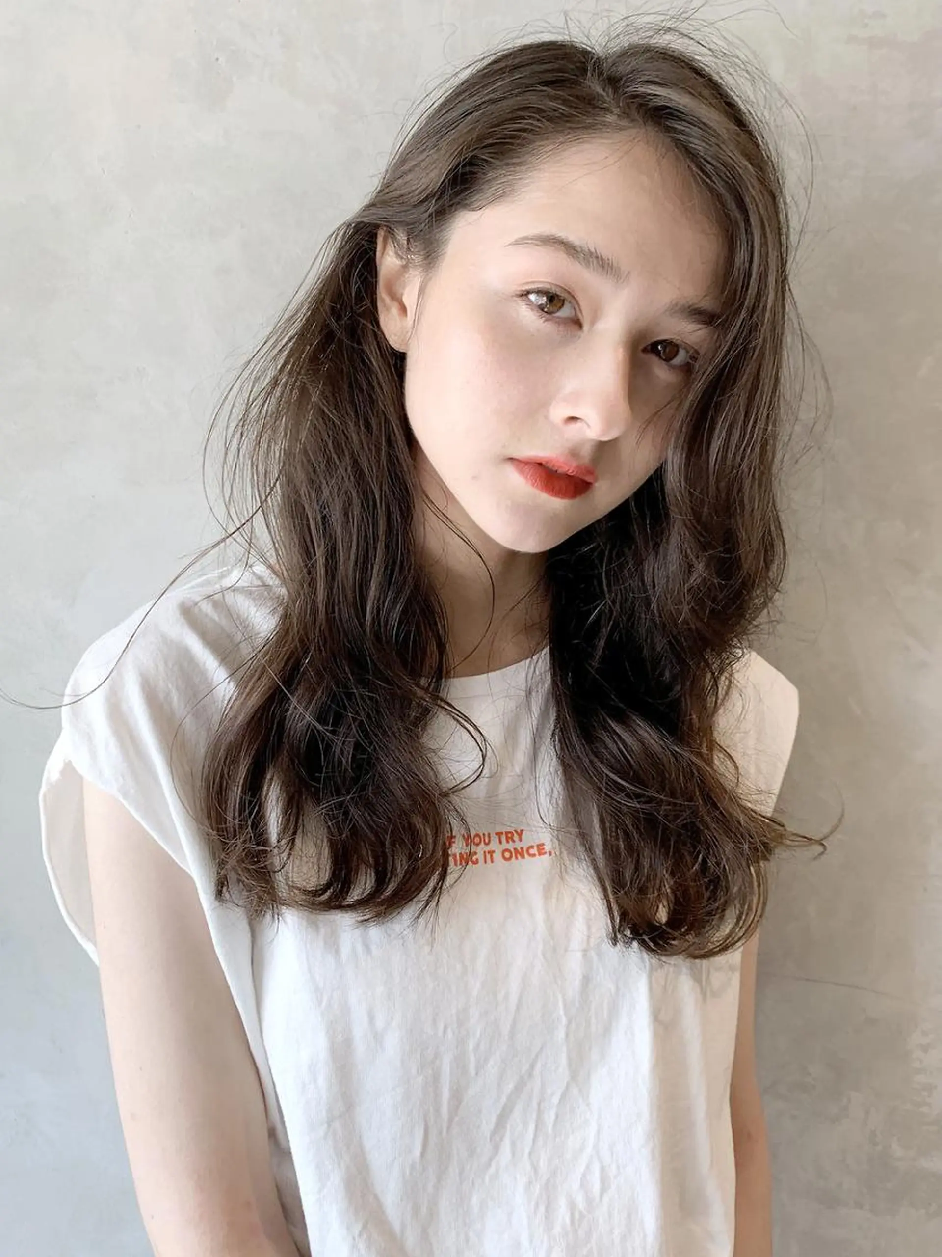 セミロング カラー パーマ ヘアアレンジ ITbyALBUM 八王子店のヘアスタイル