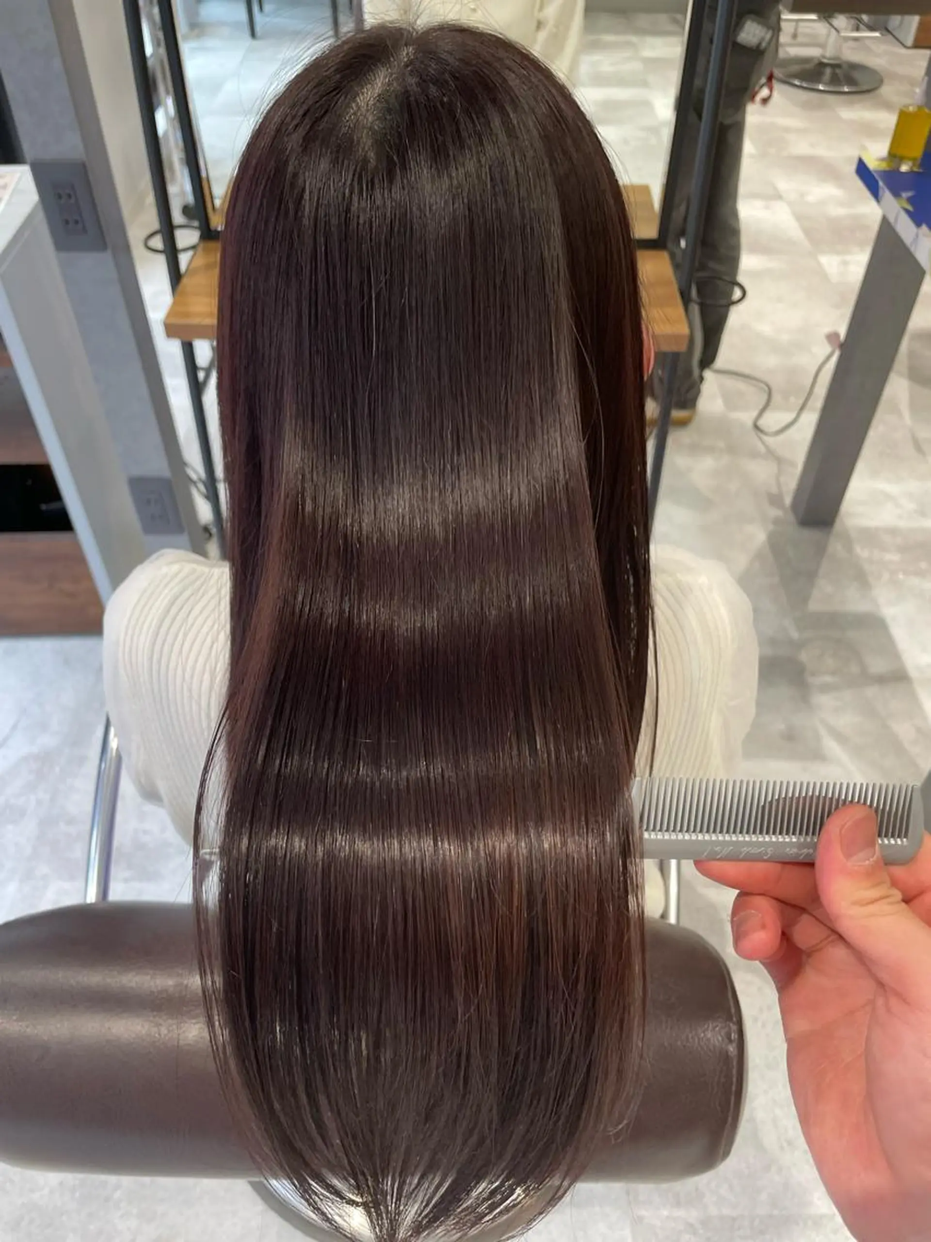 ロング レイヤーカット 縮毛矯正◽️河野泰貴のヘアスタイル