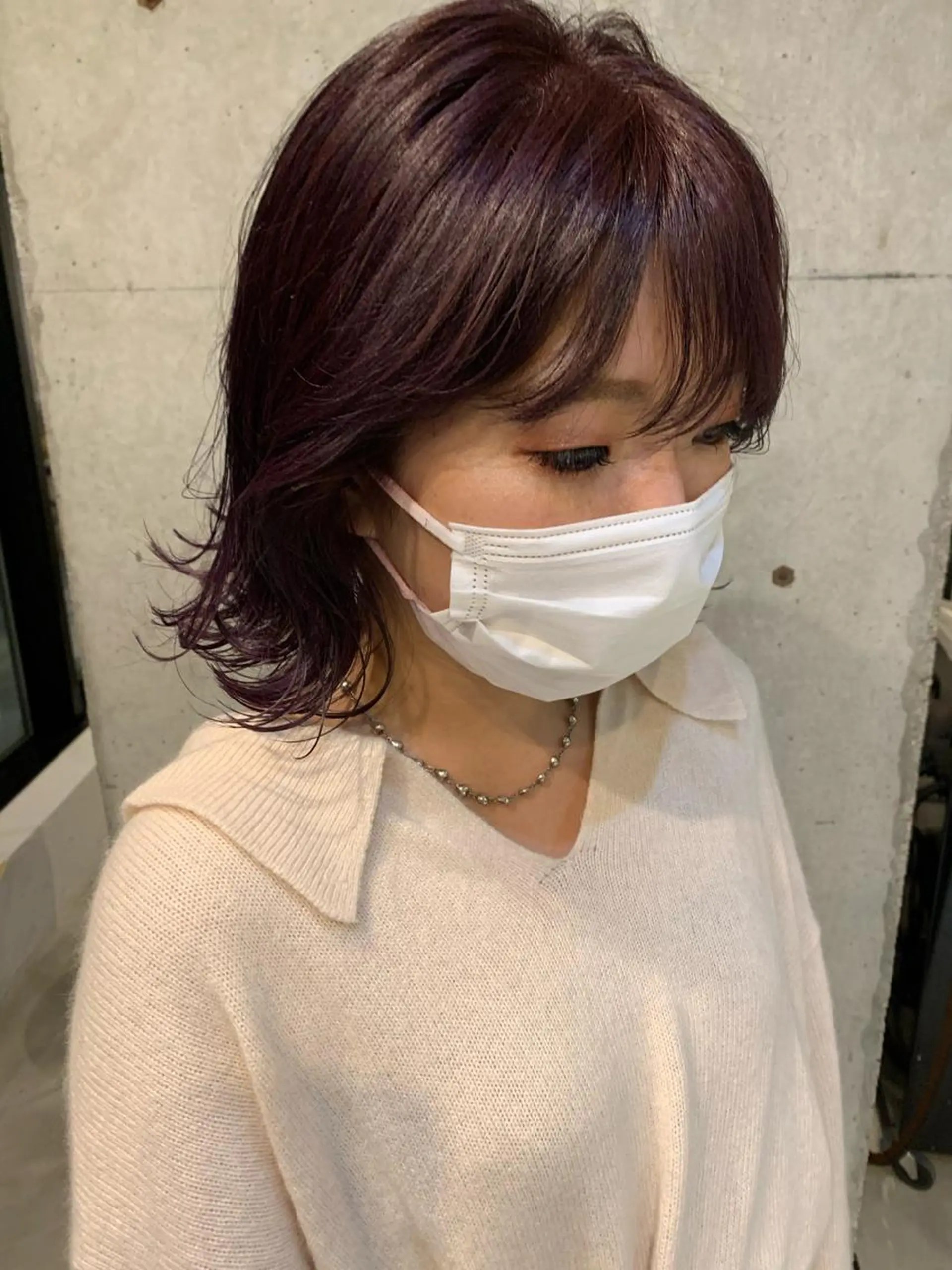 ミディアム ピンクベージュ/新潟 万代/高橋桃葉🍑のヘアスタイル