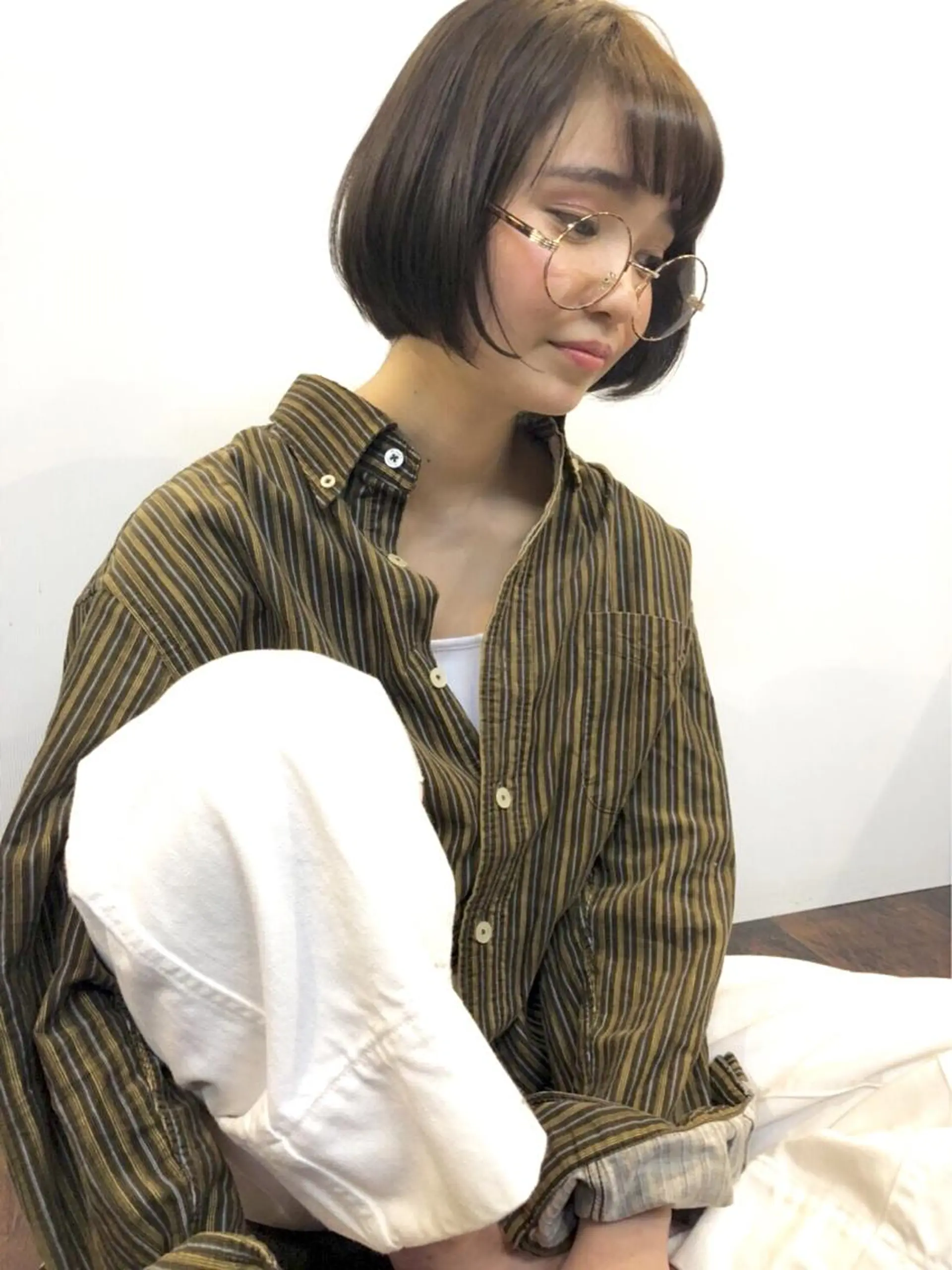 ショート カラー パーマ ショートボブ ボブ ショートヘア toi【トワ】所属・安達 俊亮のヘアスタイル