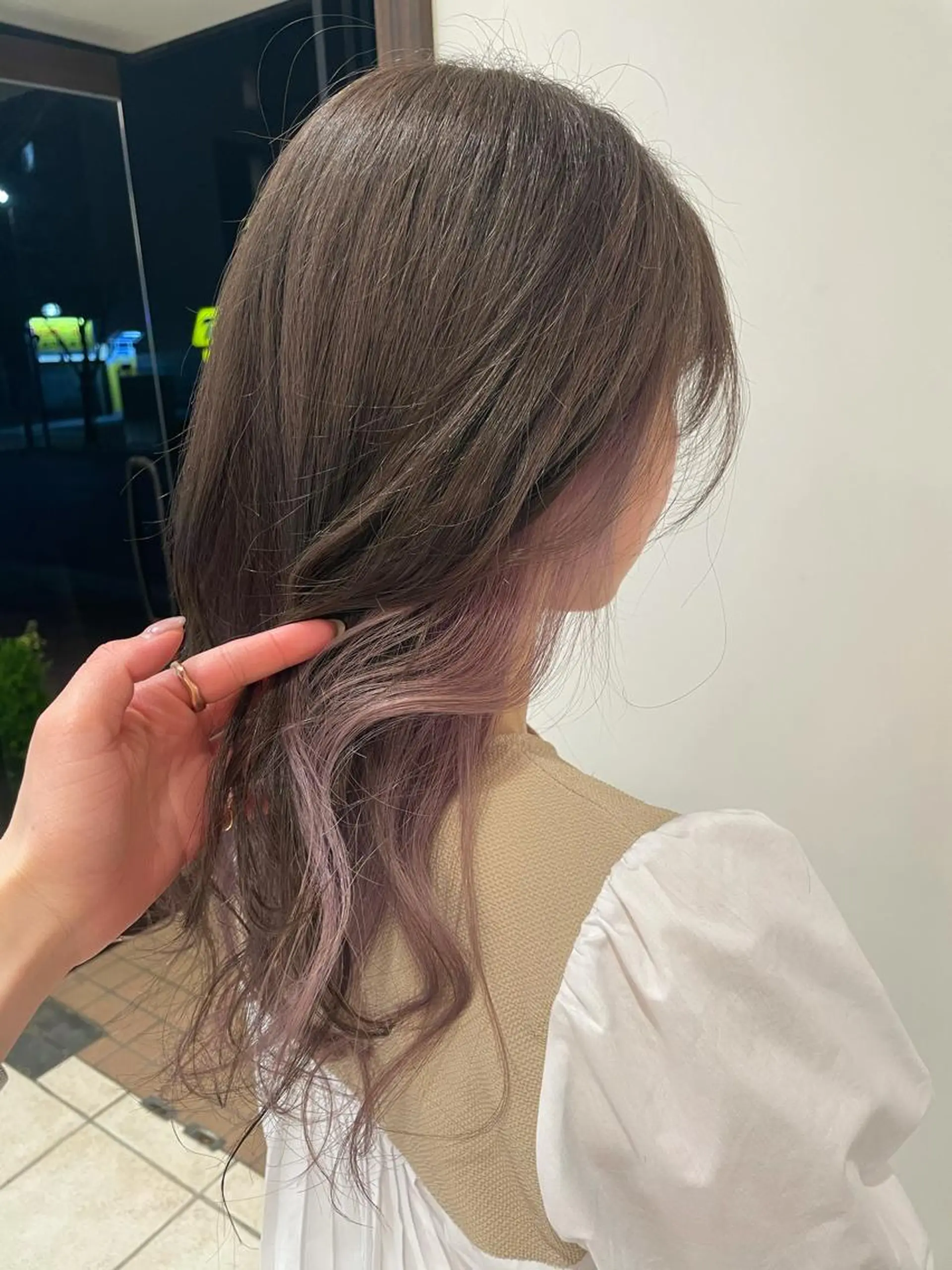 ロング アッシュ パープルカラー トリートメント 韓国風ヘア♡ runaのヘアスタイル