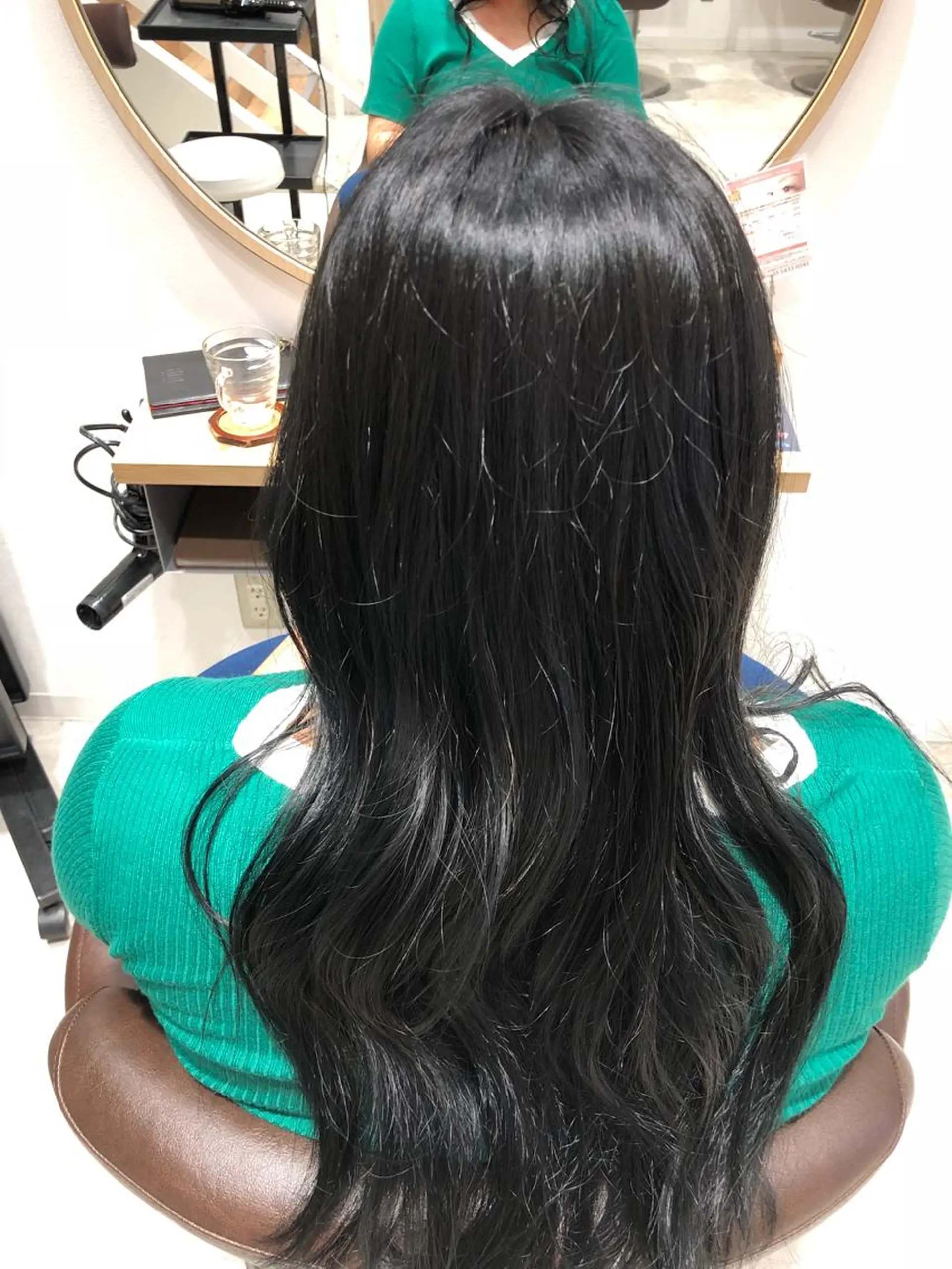 ロング カラー 黒髪 ブルーカラー ブルーブラック ハイトーン✨最新髪質 改善👩ryuyaのヘアスタイル