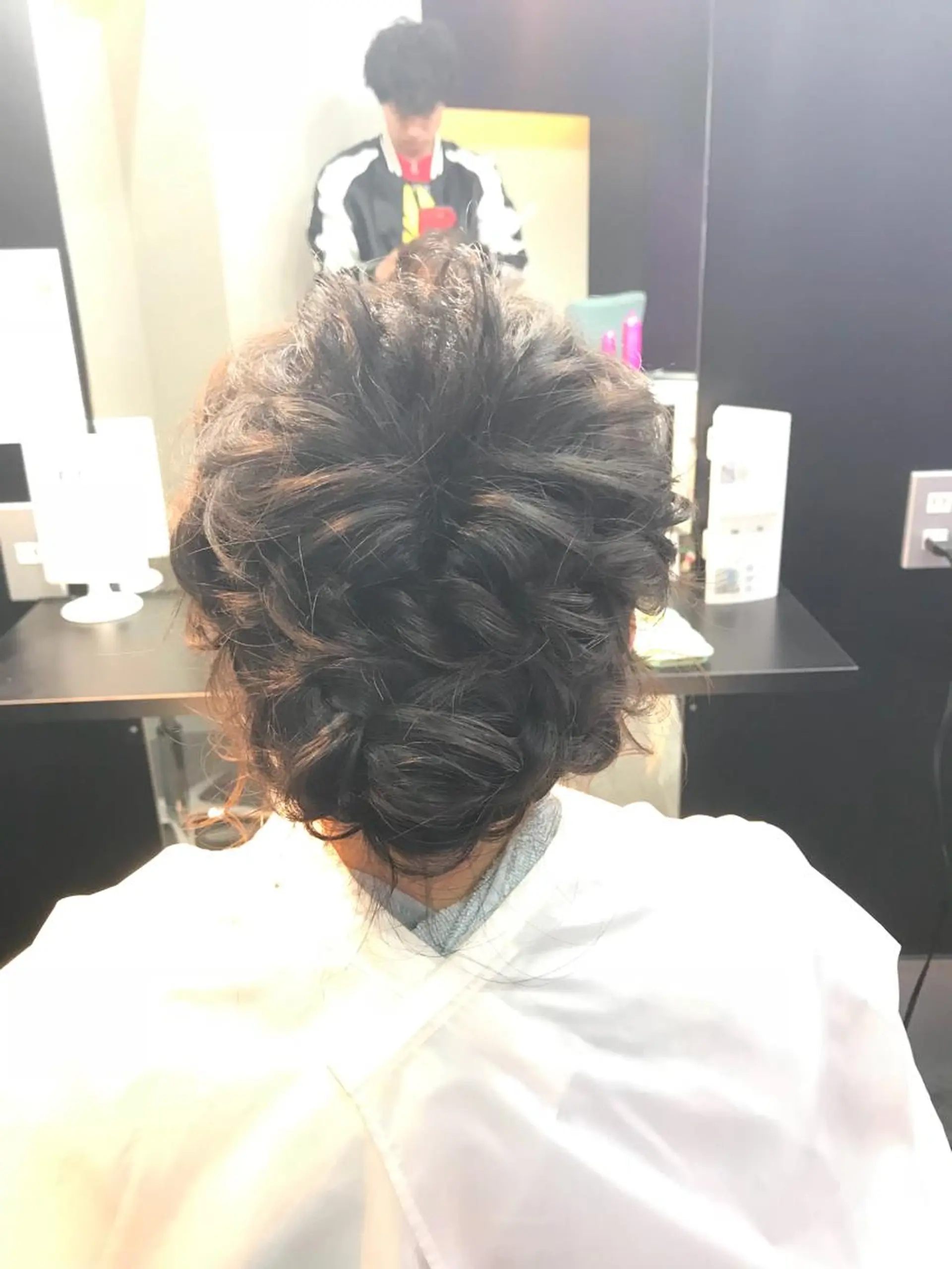 セミロング ヘアアレンジ ハイライト/髪質改善 ans/黒木 和大のヘアスタイル