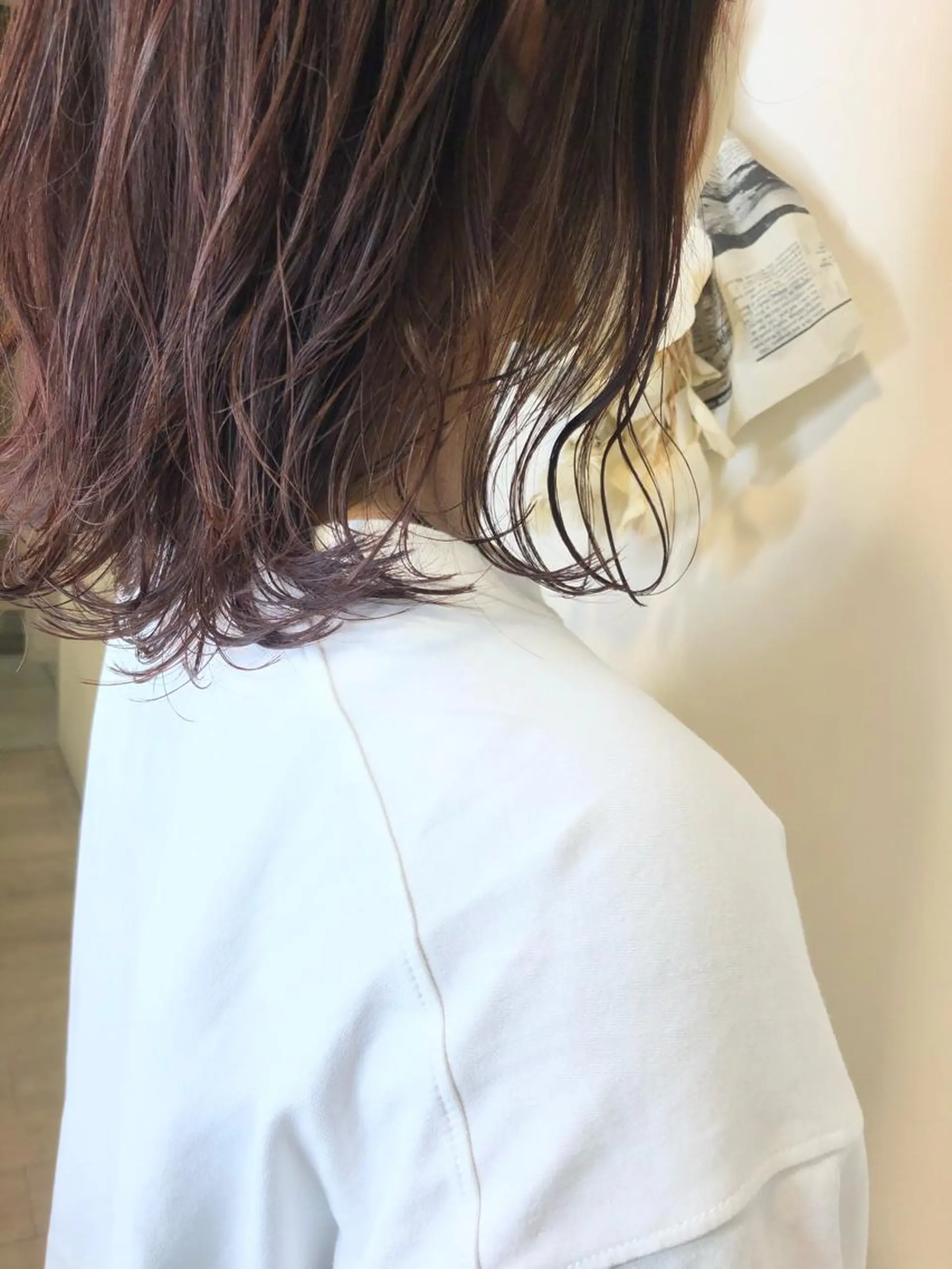 ミディアム カラー レッドカラー ヘアカラー トリートメント 松佐 ゆかりのヘアスタイル