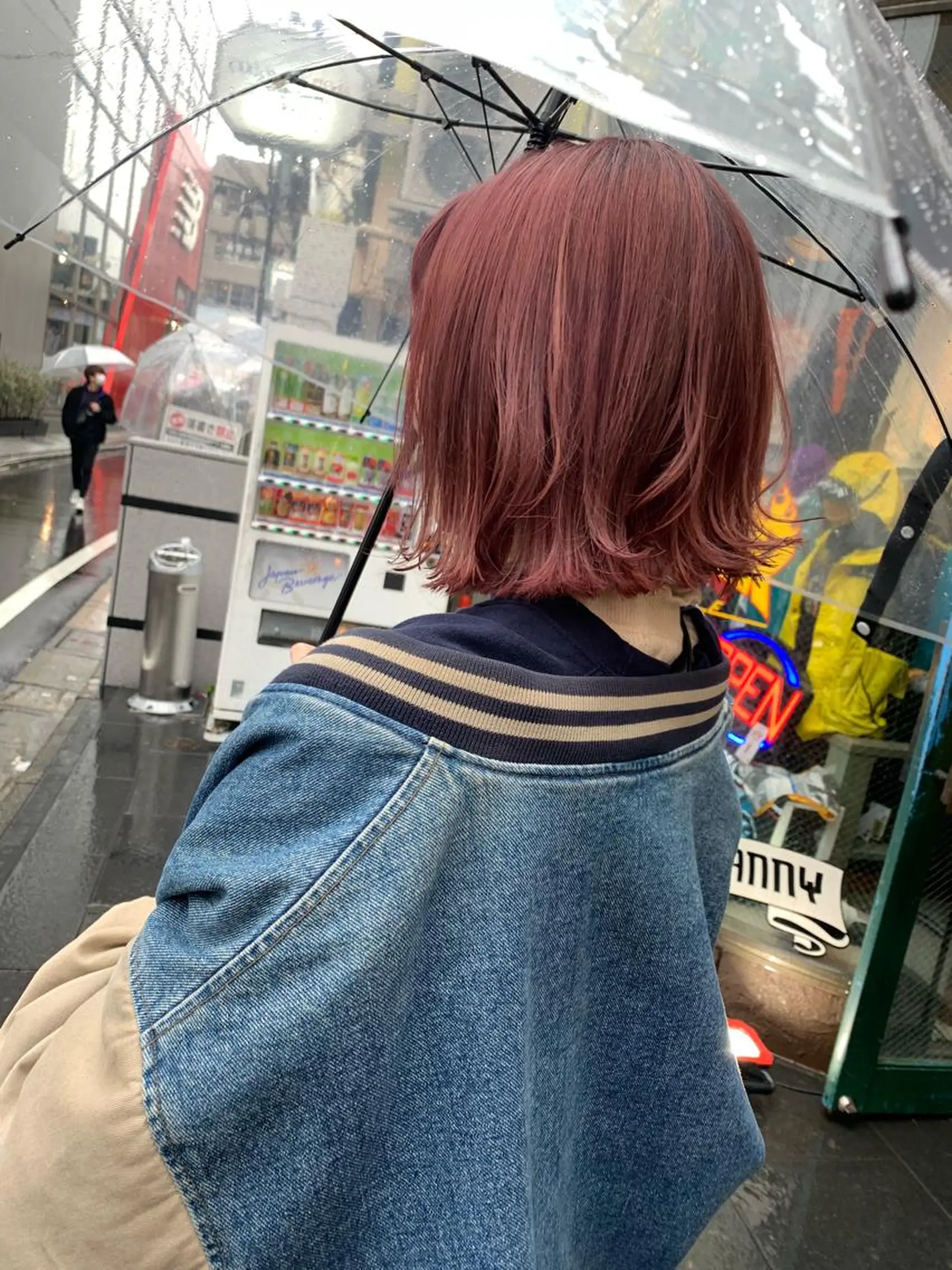 ミディアム カラー ピンクベージュ/新潟 万代/高橋桃葉🍑のヘアスタイル