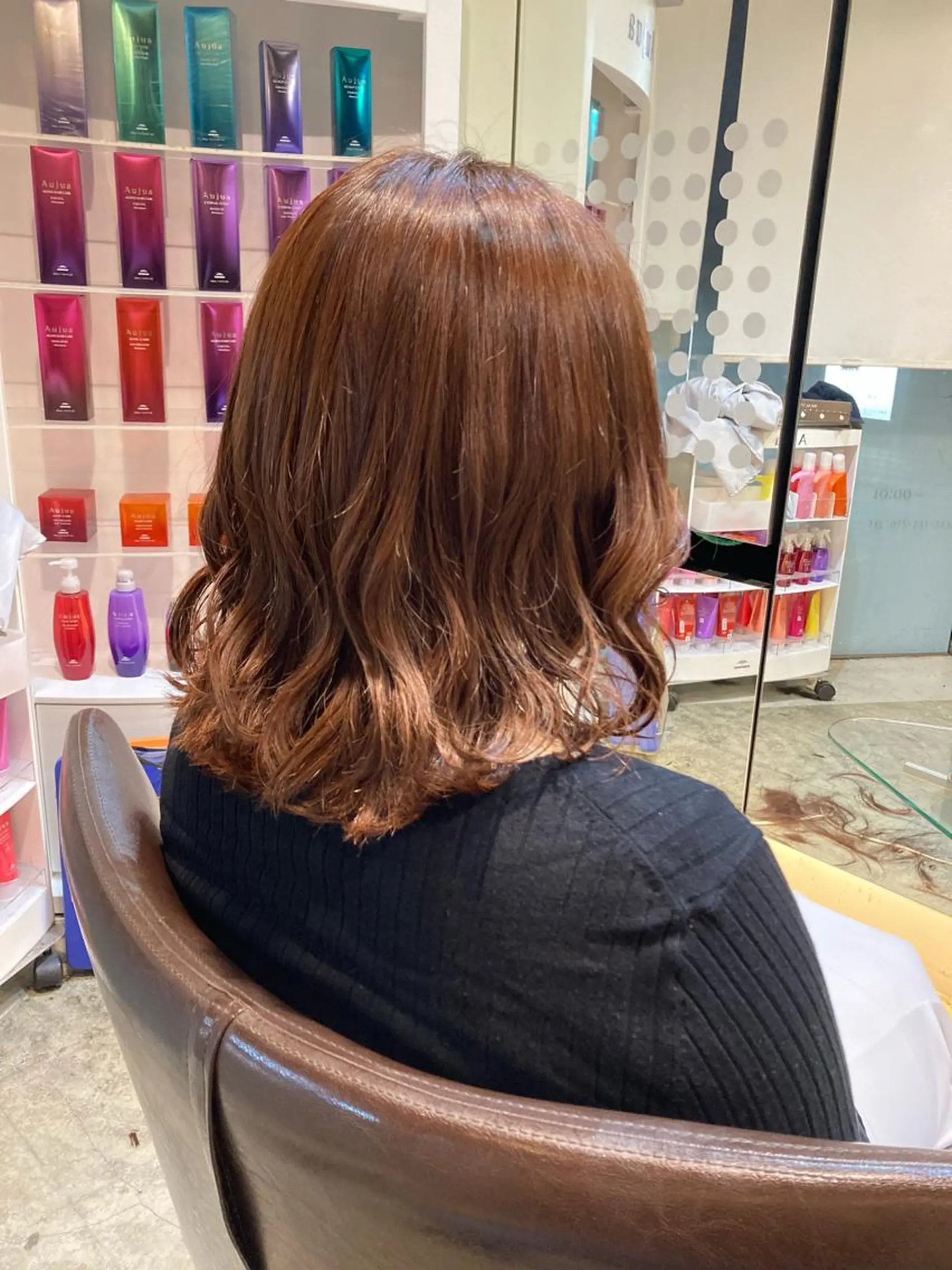 ミディアム カット 縮毛矯正 トリートメント 奥野 貴哉のヘアスタイル