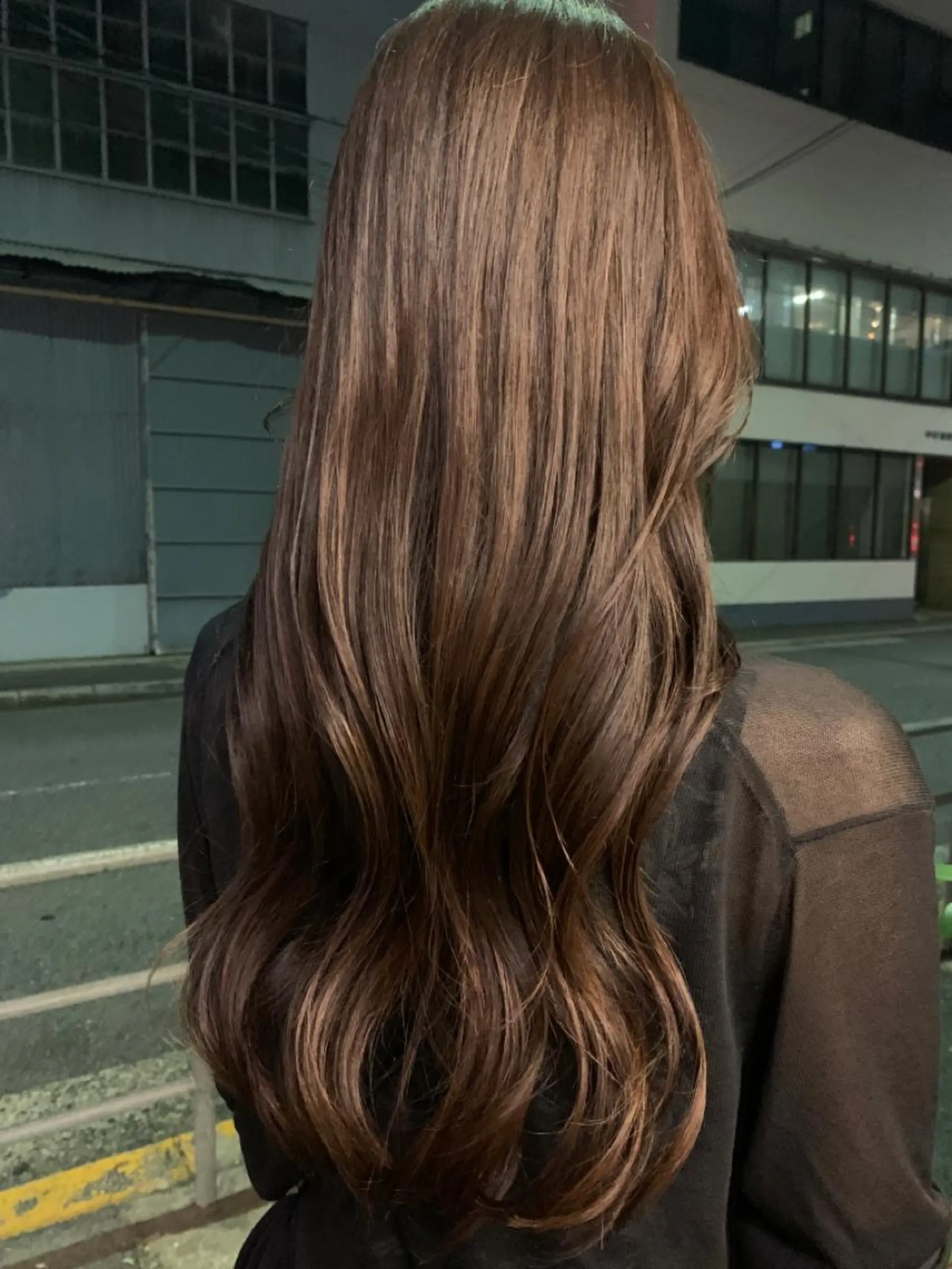 ロング カット ヘアカラー パーマ 艶髪color💎髪 質改善ストレート大吉のヘアスタイル