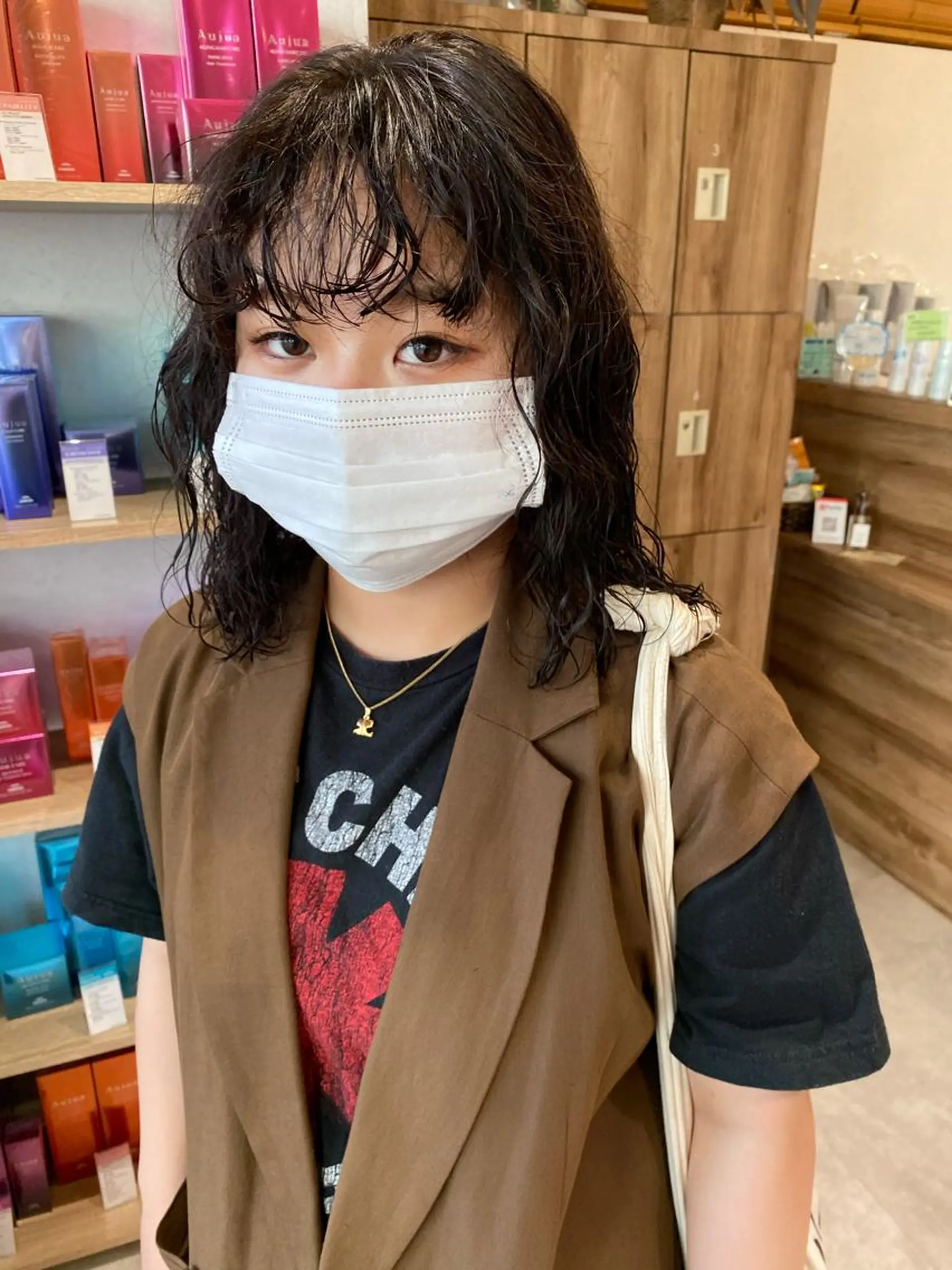 ミディアム カラー パーマ ヘアアレンジ ミディアムパーマ ヘアカラー パーマ パーマ指名No1 /namiのヘアスタイル