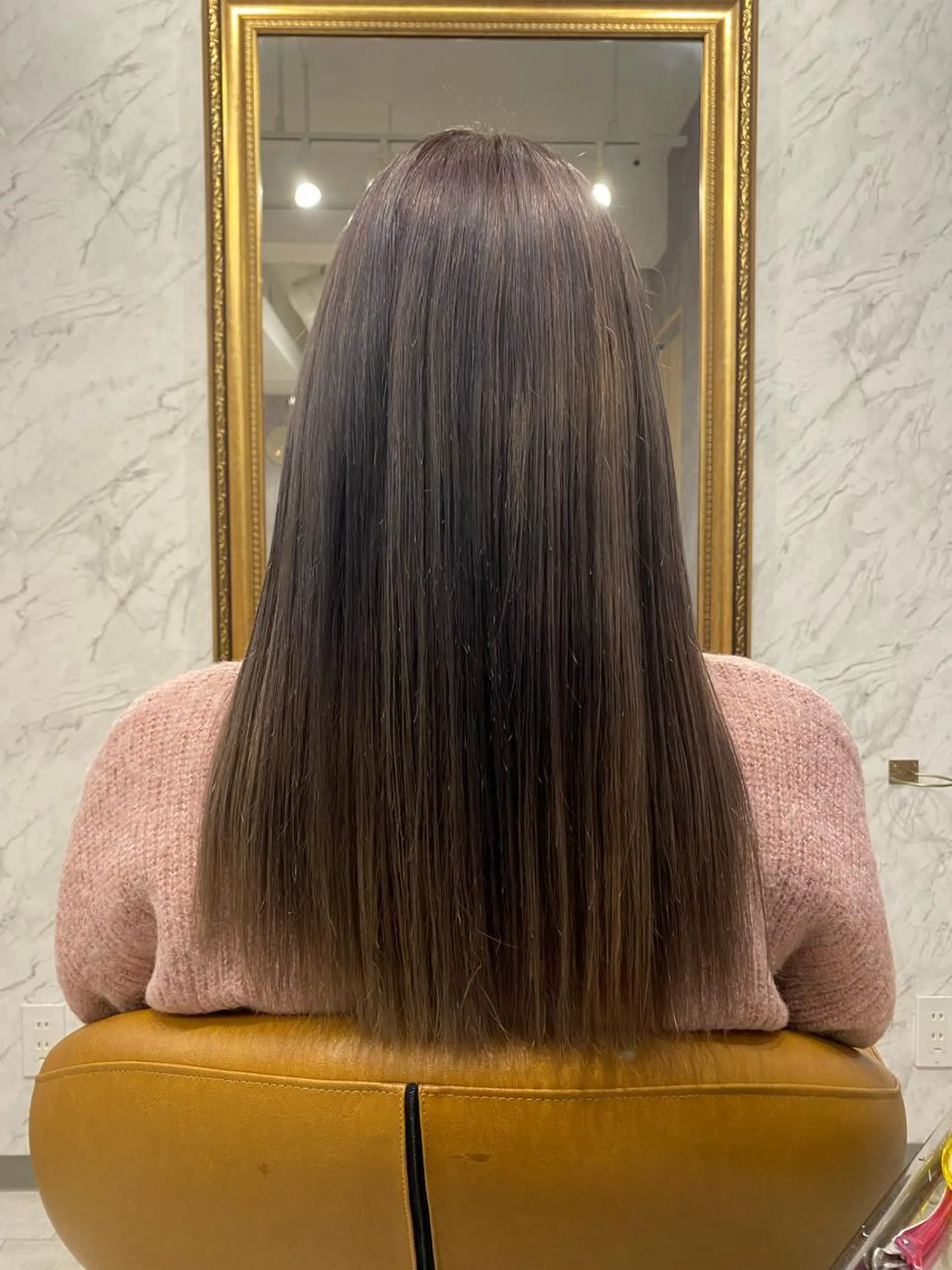 セミロング カラー ベージュカラー ラベンダーカラー 🥀暖色韓国ヘア💕 保科侑花のヘアスタイル