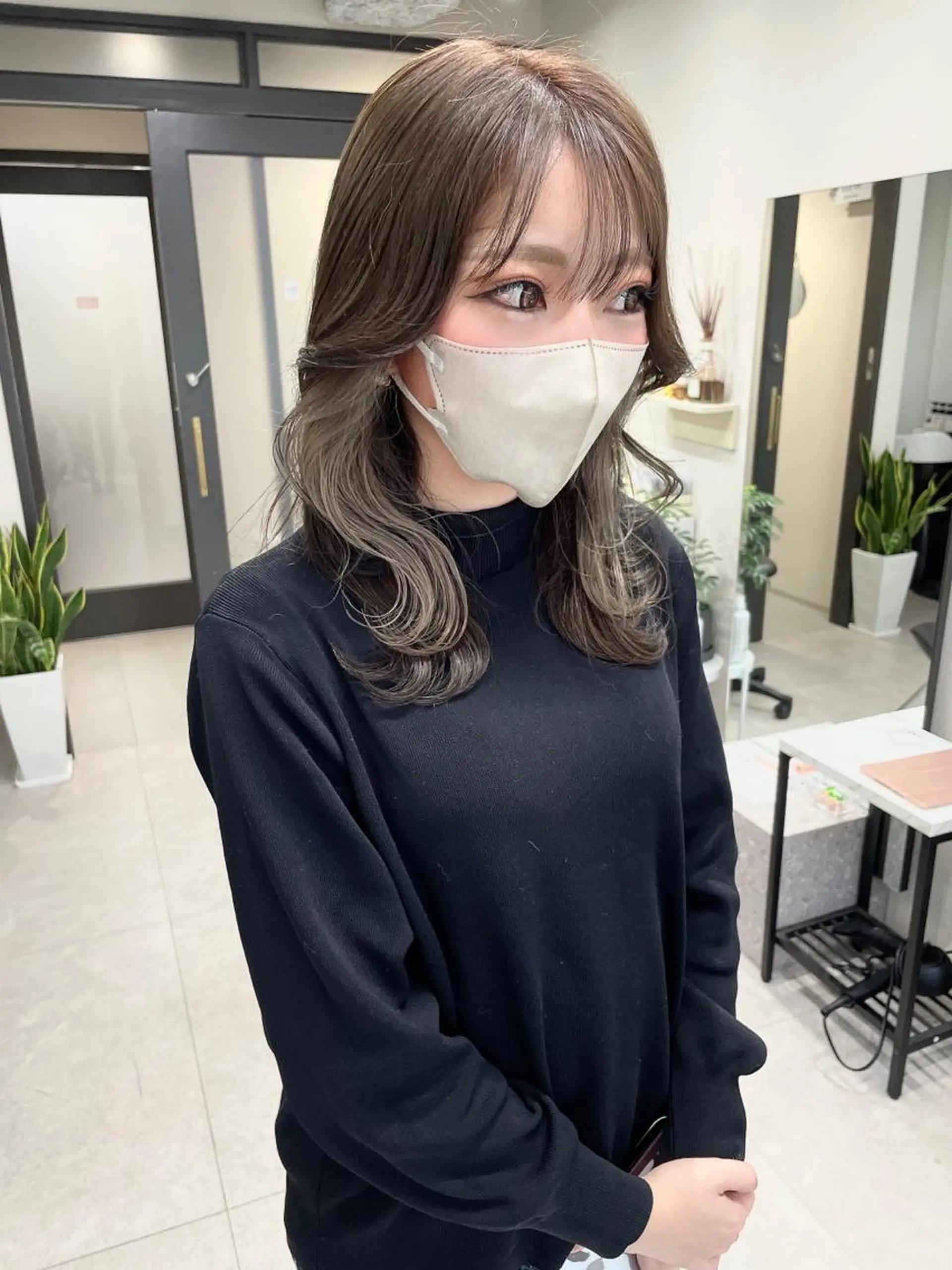 ミディアム カラー カット ヘアカラー 髪質改善will hairdesignのヘアスタイル