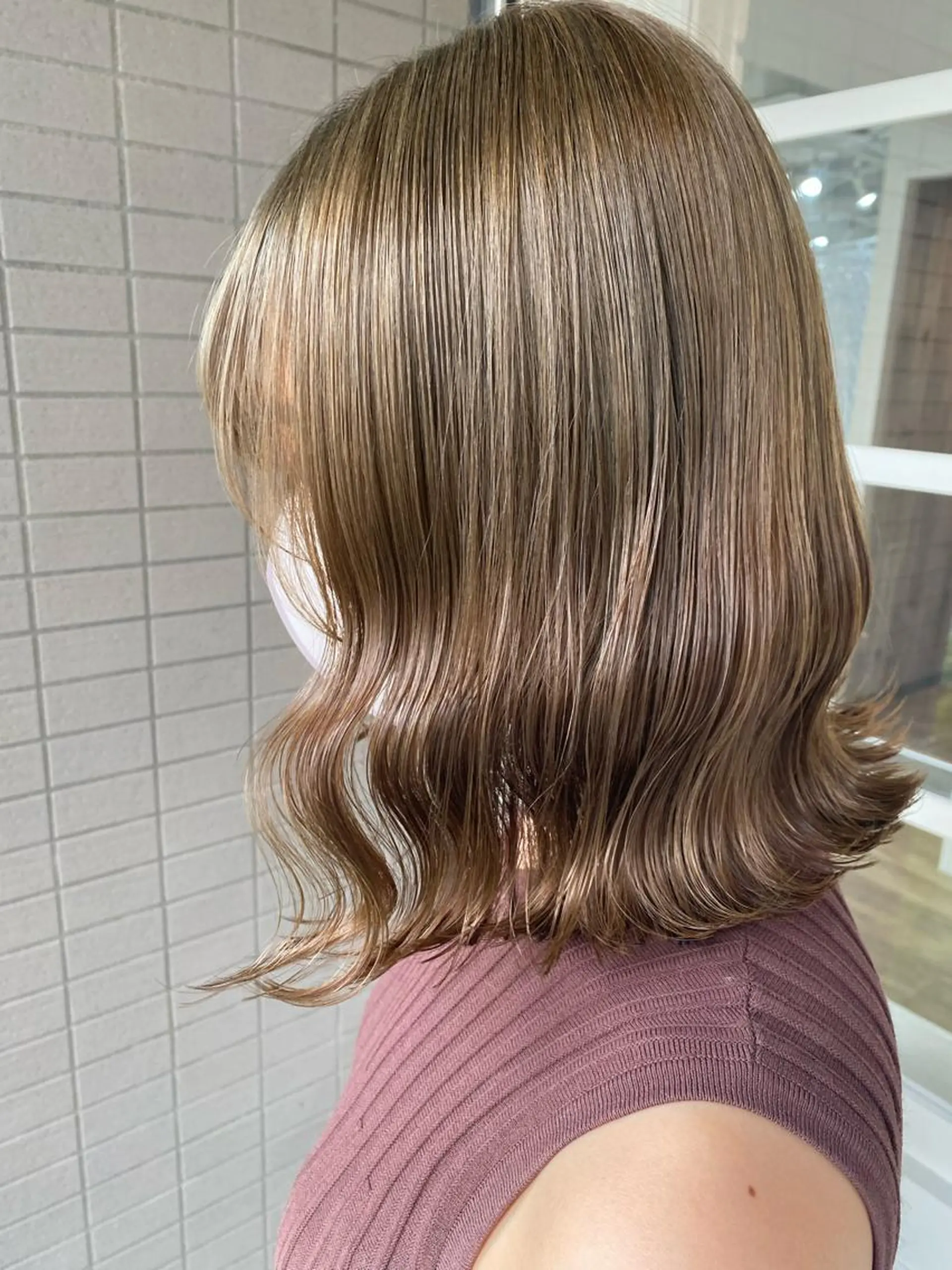 ミディアム カラー 韓国×髪質改善カラー 💎hinaのヘアスタイル