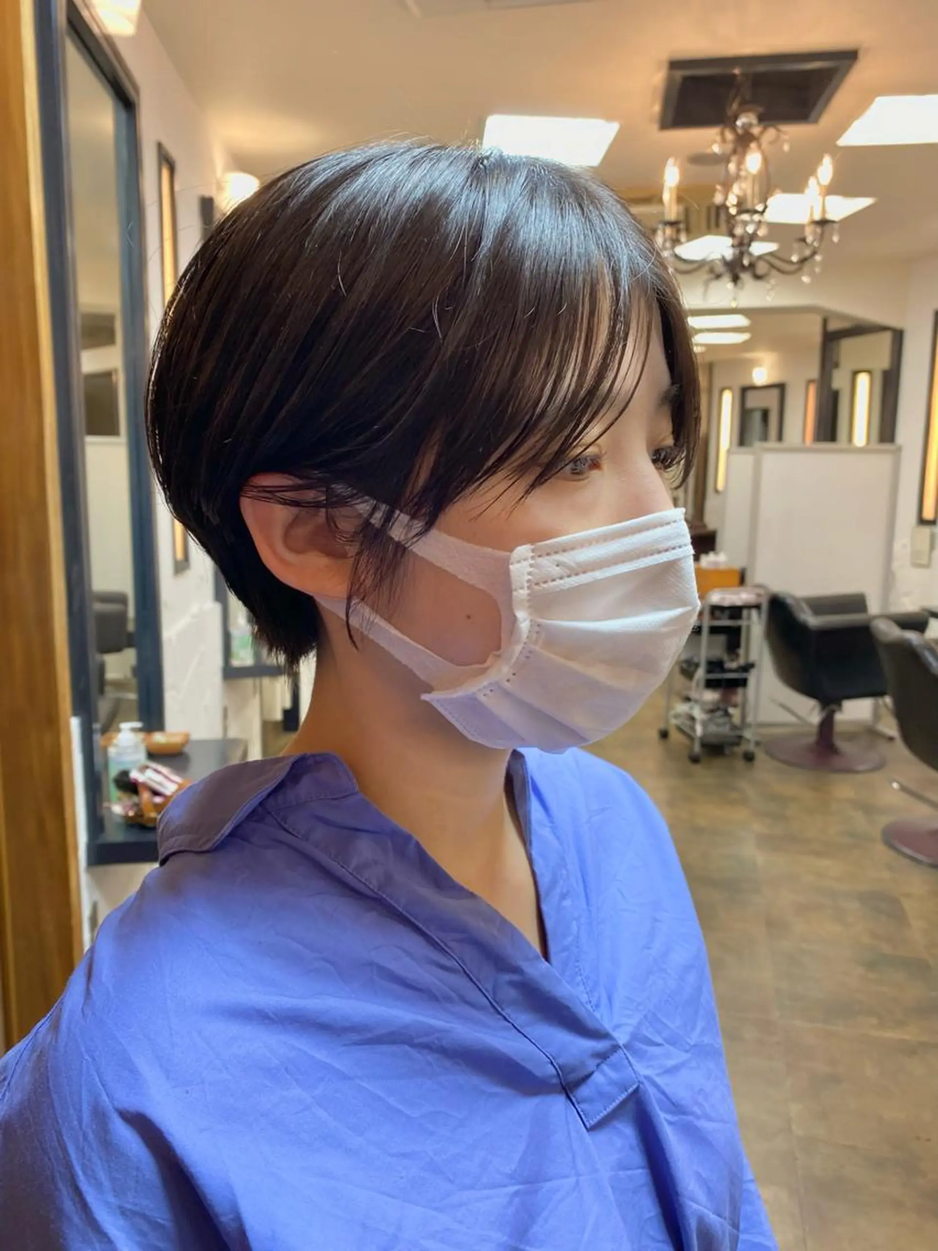 ショート カラー ハンサムショート ショートヘア カット ヘアカラー トリートメント ボブ/縮毛矯正/ レイヤー/塚田のヘアスタイル