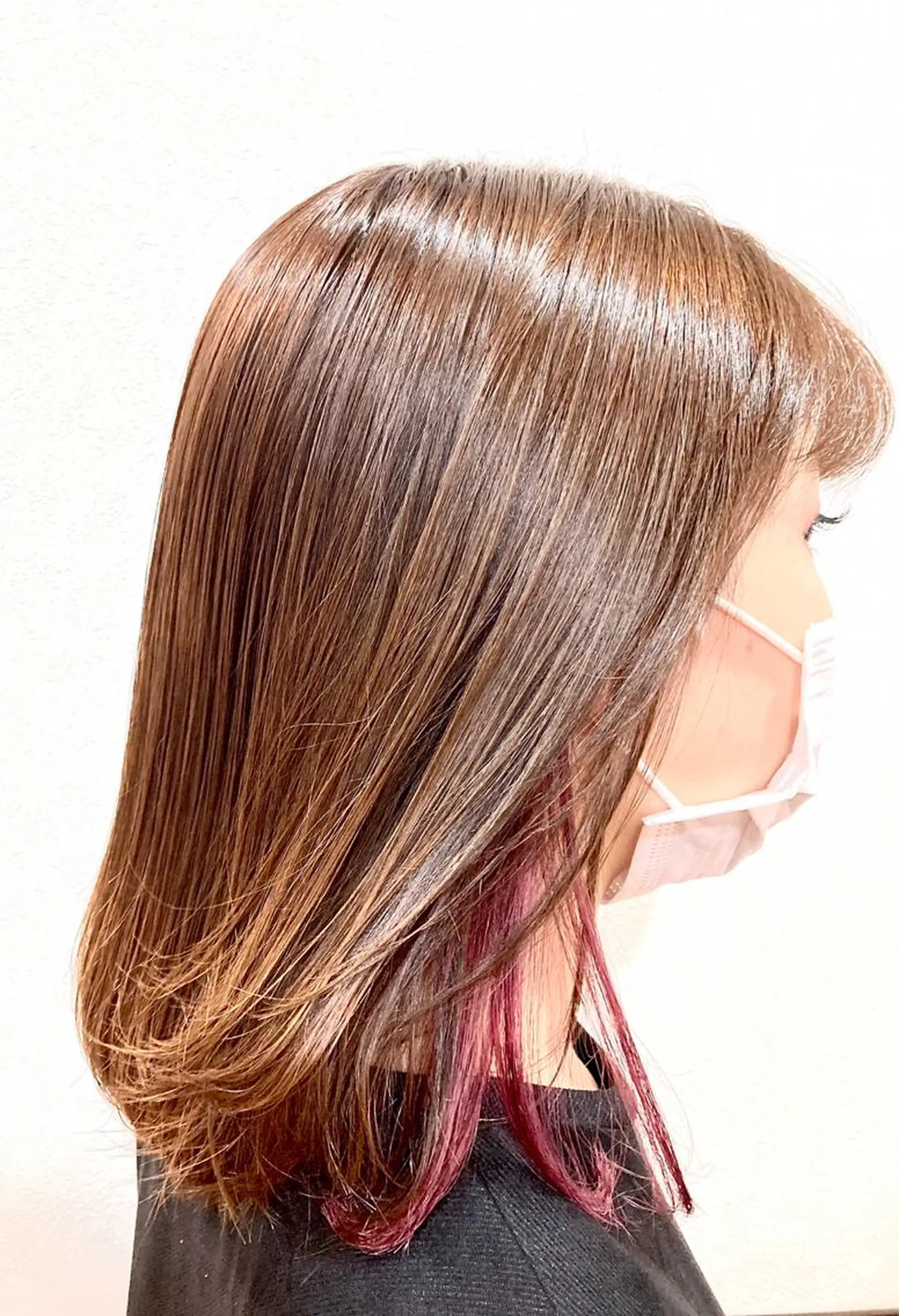 セミロング カラー Annon プライベートサロンのヘアスタイル