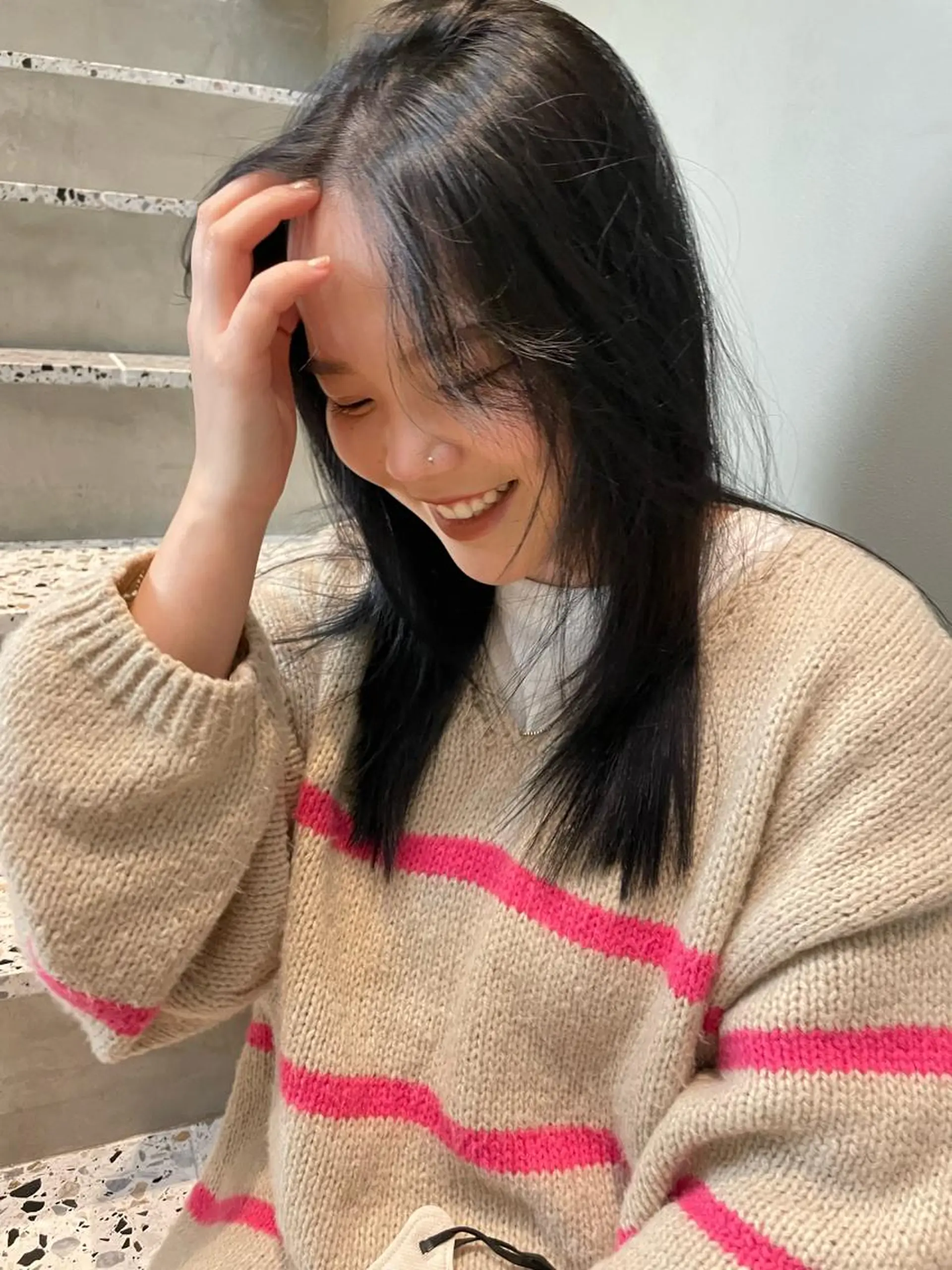 カラー 透明感カラー 若月 あやかのヘアスタイル