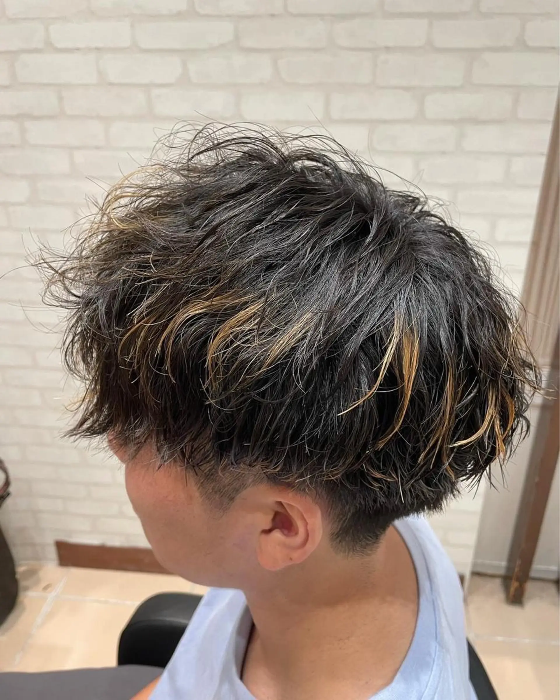 カラー パーマ メンズ パーマ 平岡 成介のヘアスタイル