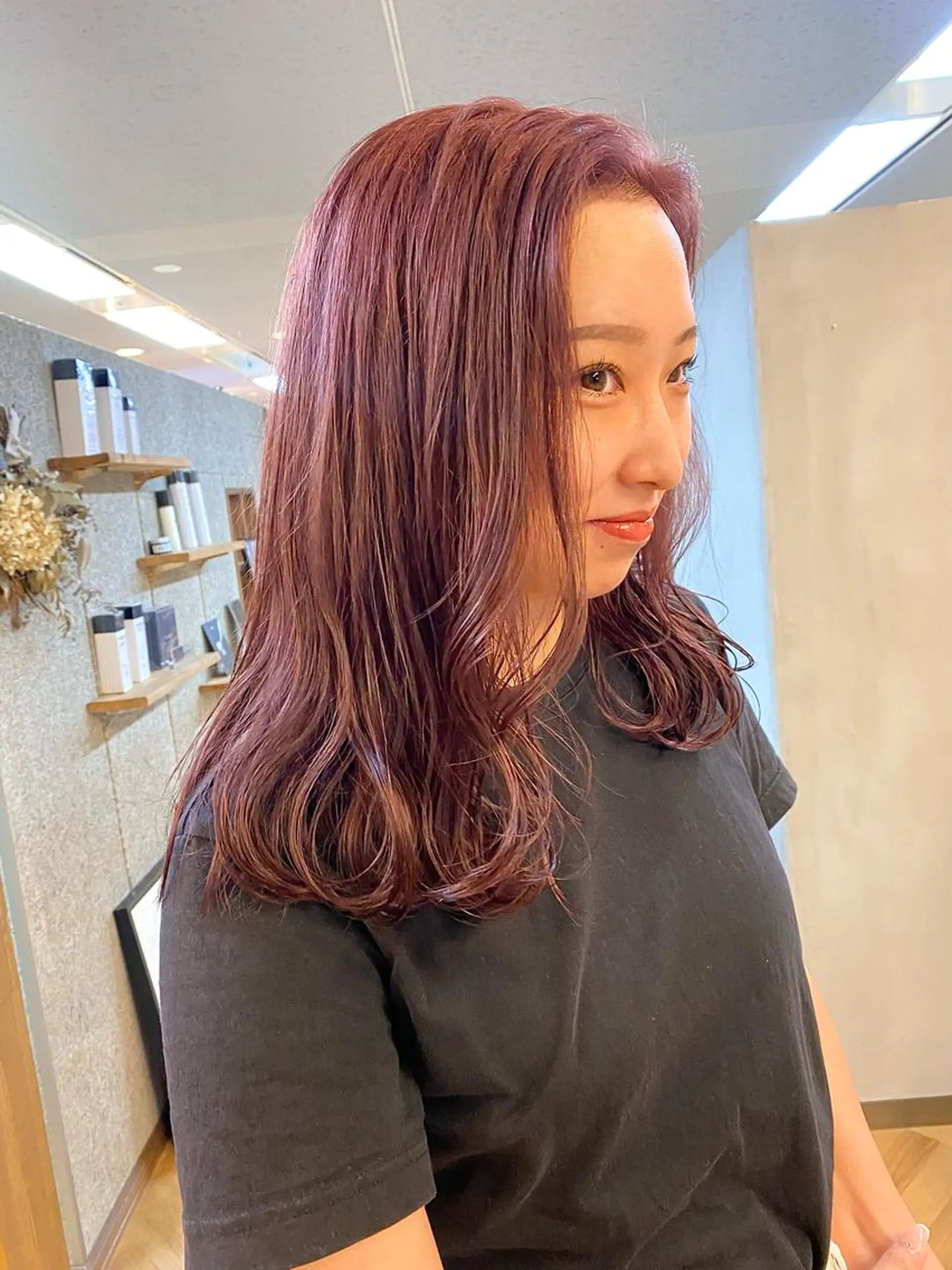 セミロング カラー カット ヘアカラー トリートメント ハル🌸柔色/ ブリーチなし/艶髪のヘアスタイル