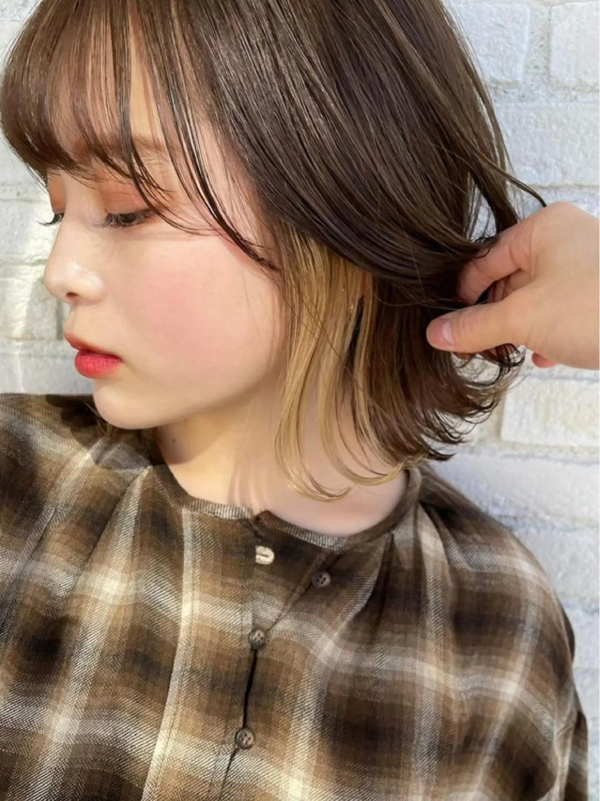 ミディアム カラー インナーカラー 髪質改善サロンR'EEL 銀座【リール】所属・🎀ボブ/レイヤー /銀座/Emaのヘアスタイル