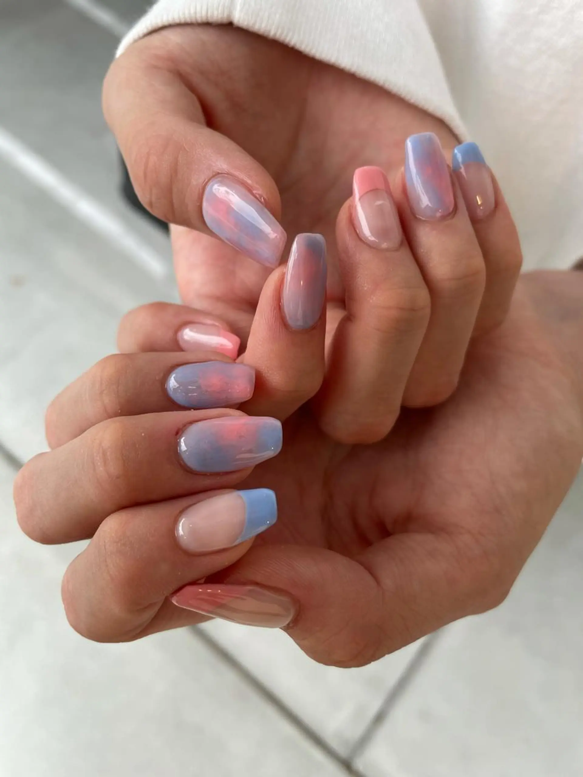 ロング カラー ヘアアレンジ キッズ ネイル マツエク・マツパ 福田 加奈のネイルデザイン