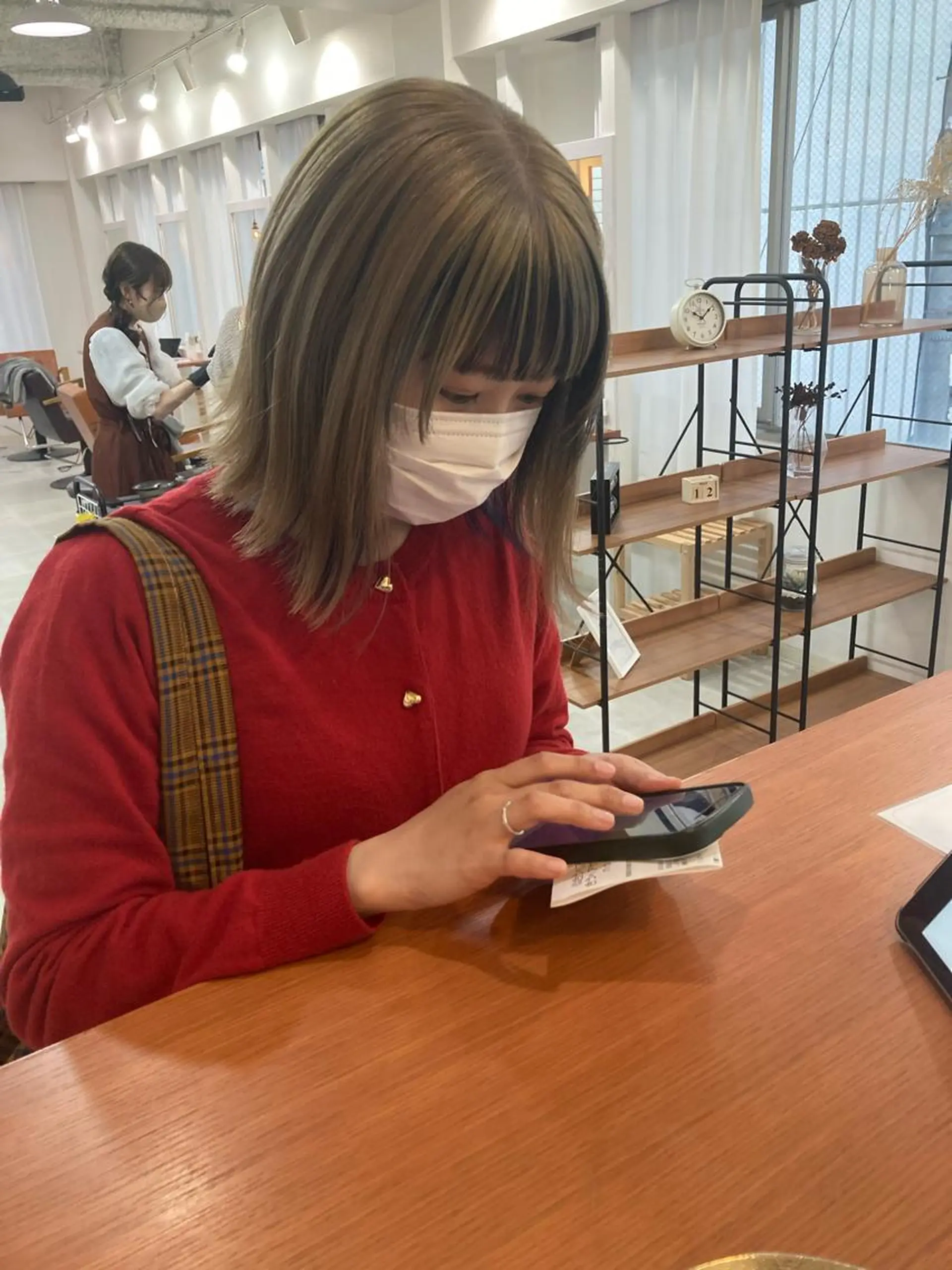 ミディアム カラー ブリーチ お洒落パーマ/ 艶カラー/michiのヘアスタイル