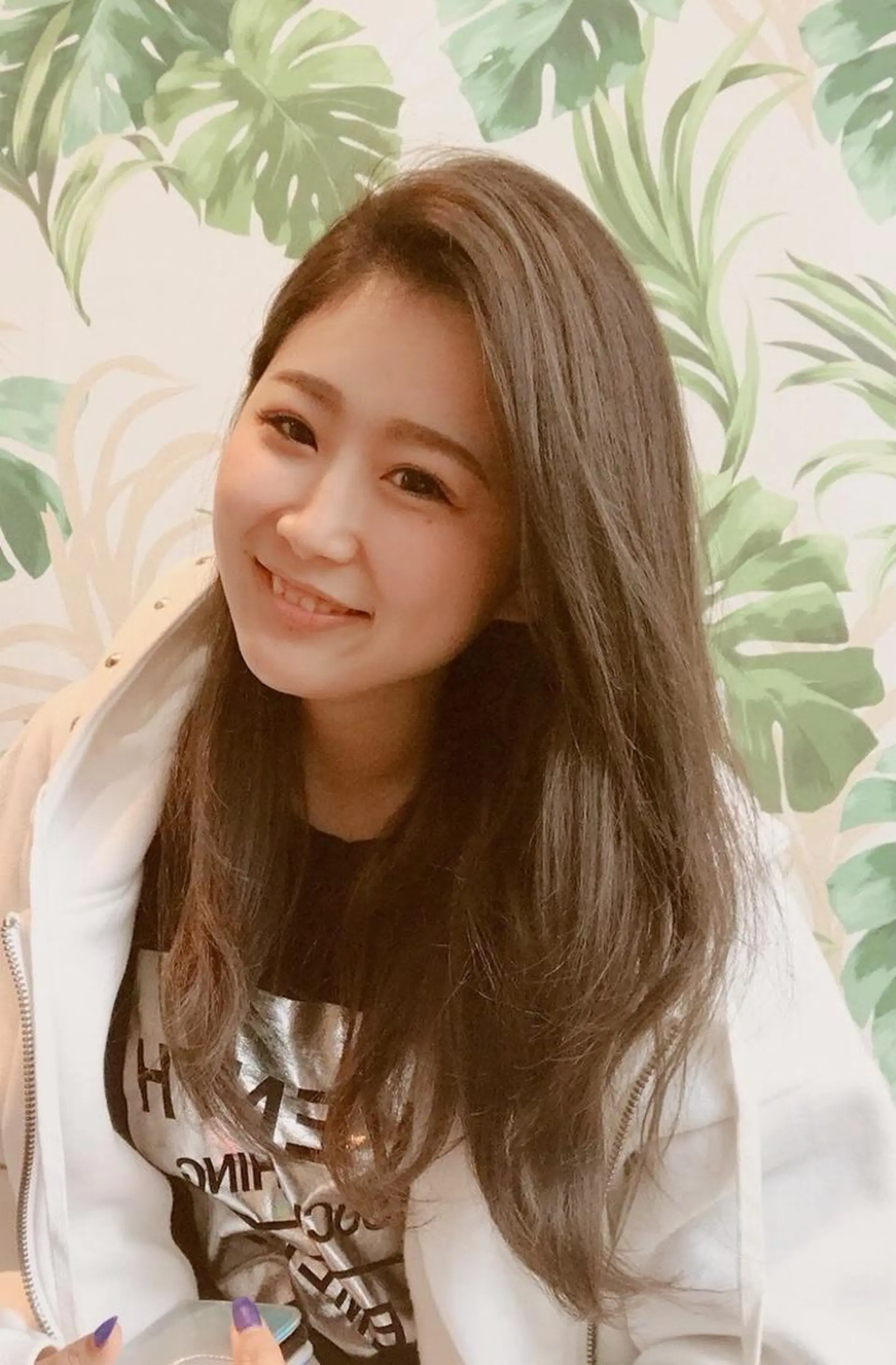 ロング カラー パーマ ヘアアレンジ マツエク・マツパ 大阪レミーエクステ チビ編み込みのヘアスタイル