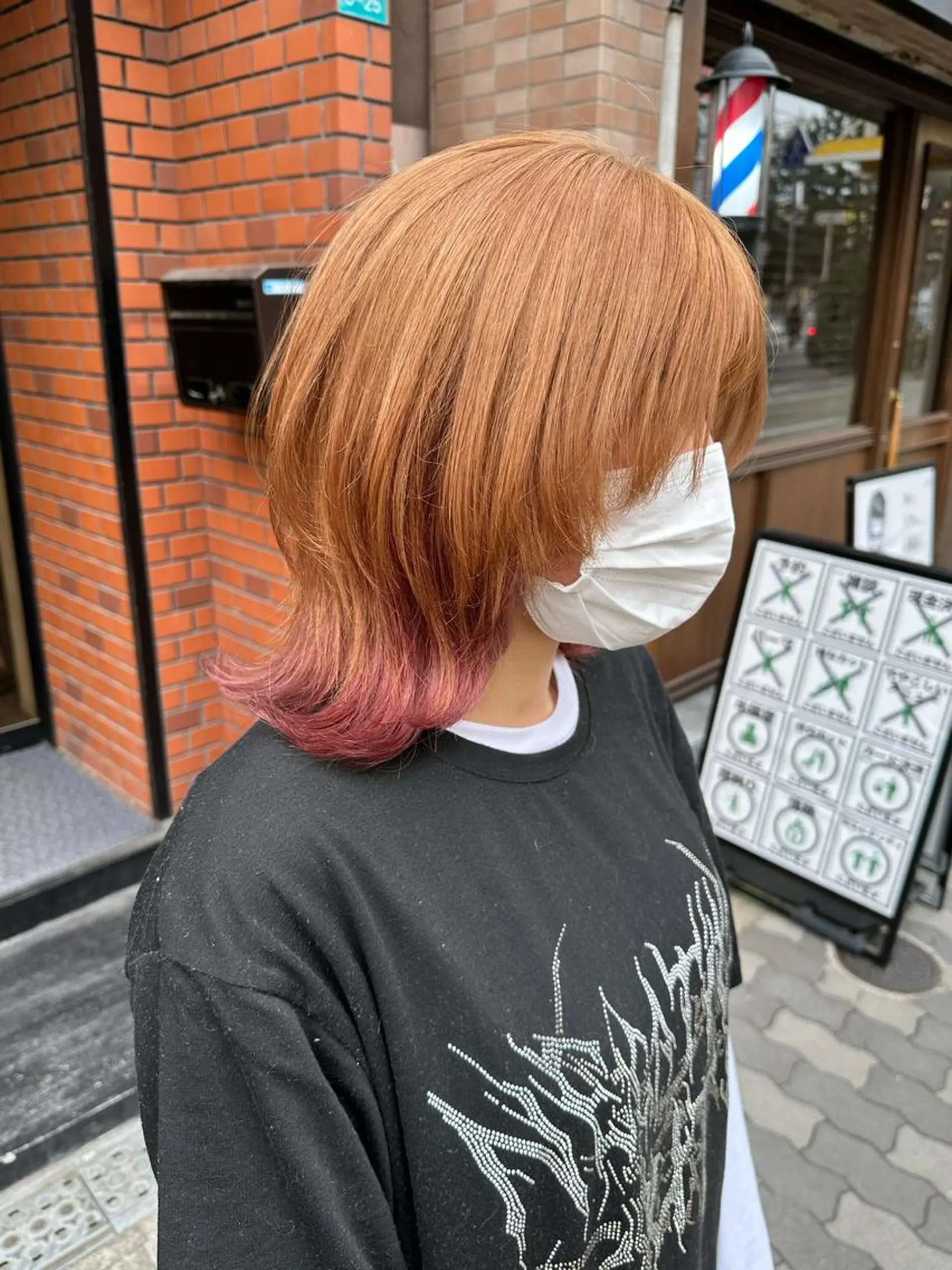 ミディアム カラー ベージュカラー ミルクティーベージュ ピンクカラー 艶髪レイヤー上田 紗也🇰🇷💗のヘアスタイル